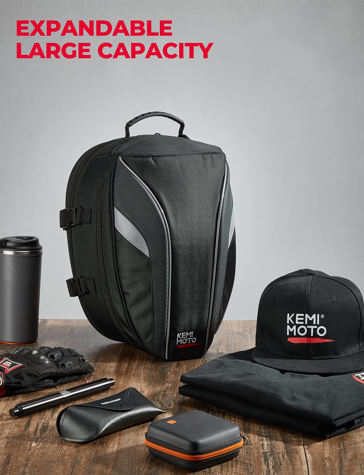 Photo of Tail Bags 18 Liters Expandable for Grom 2022-2024 by Kemimoto - Premium for UTVs / Side by Sides
