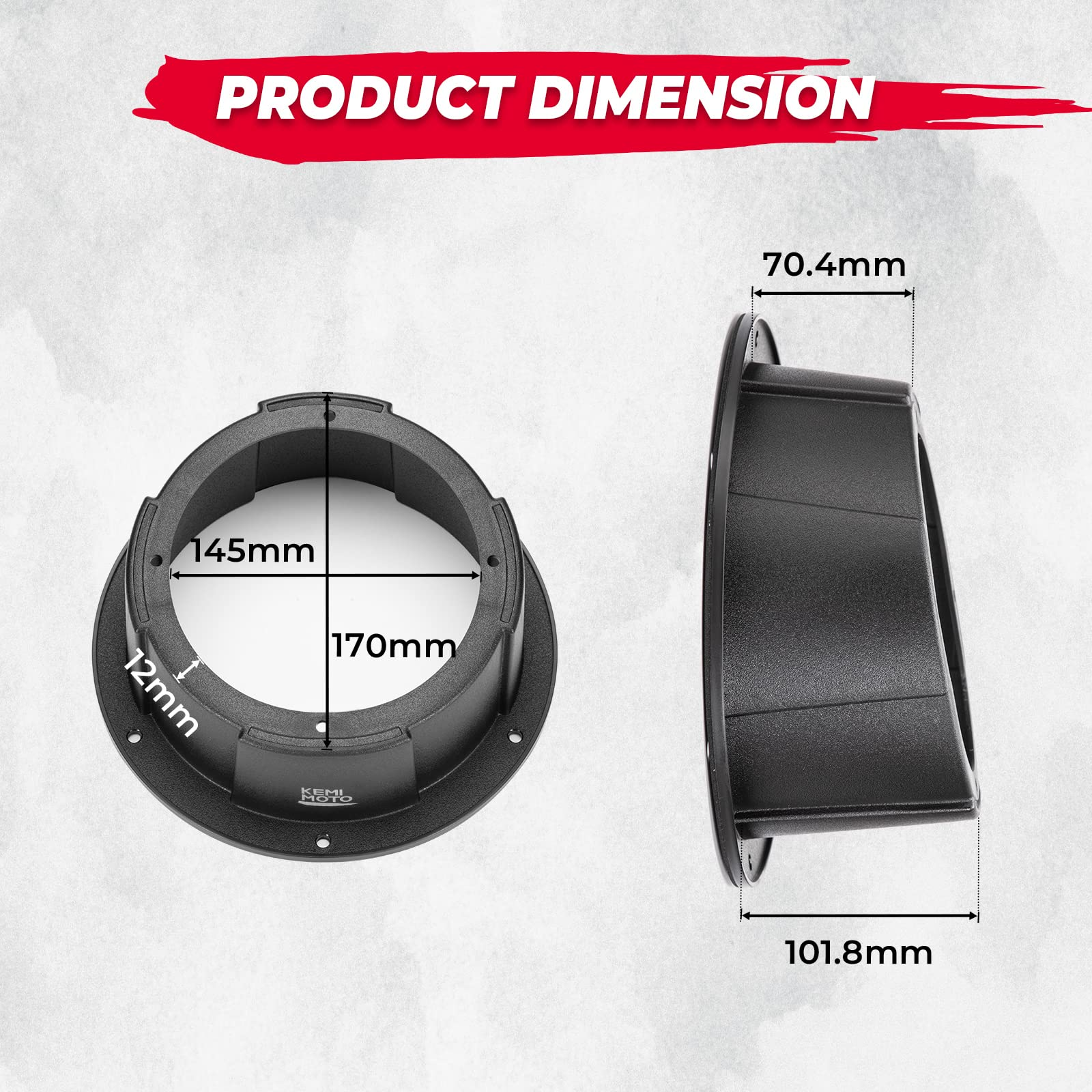 Photo of Kemimoto 6.5 Inch Mount Speaker Pod For UTVs, RVs, Cars, Boats, Trunks, Trailers by Kemimoto - Premium for UTVs / Side by Sides
