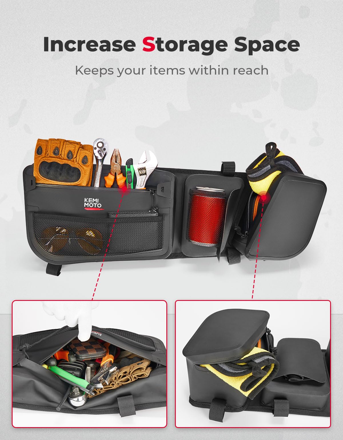 Photo of Update Water-repellent Door Bags for Can-Am Maverick X3/MAX by Kemimoto - Premium for UTVs / Side by Sides