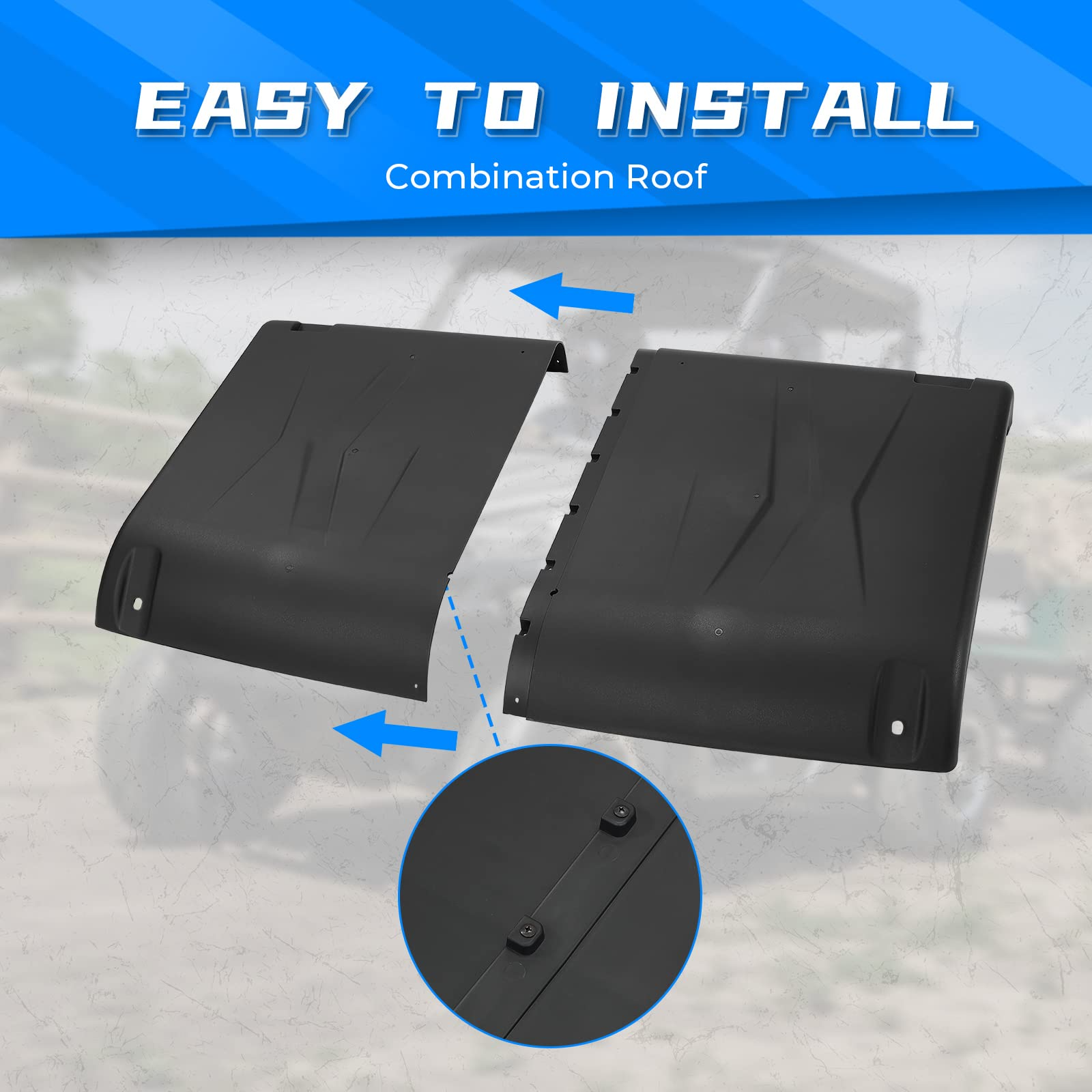 Photo of Kemimoto Hard Roof For Polaris Ranger Mid Size 2015-2022 by Kemimoto - Premium for UTVs / Side by Sides