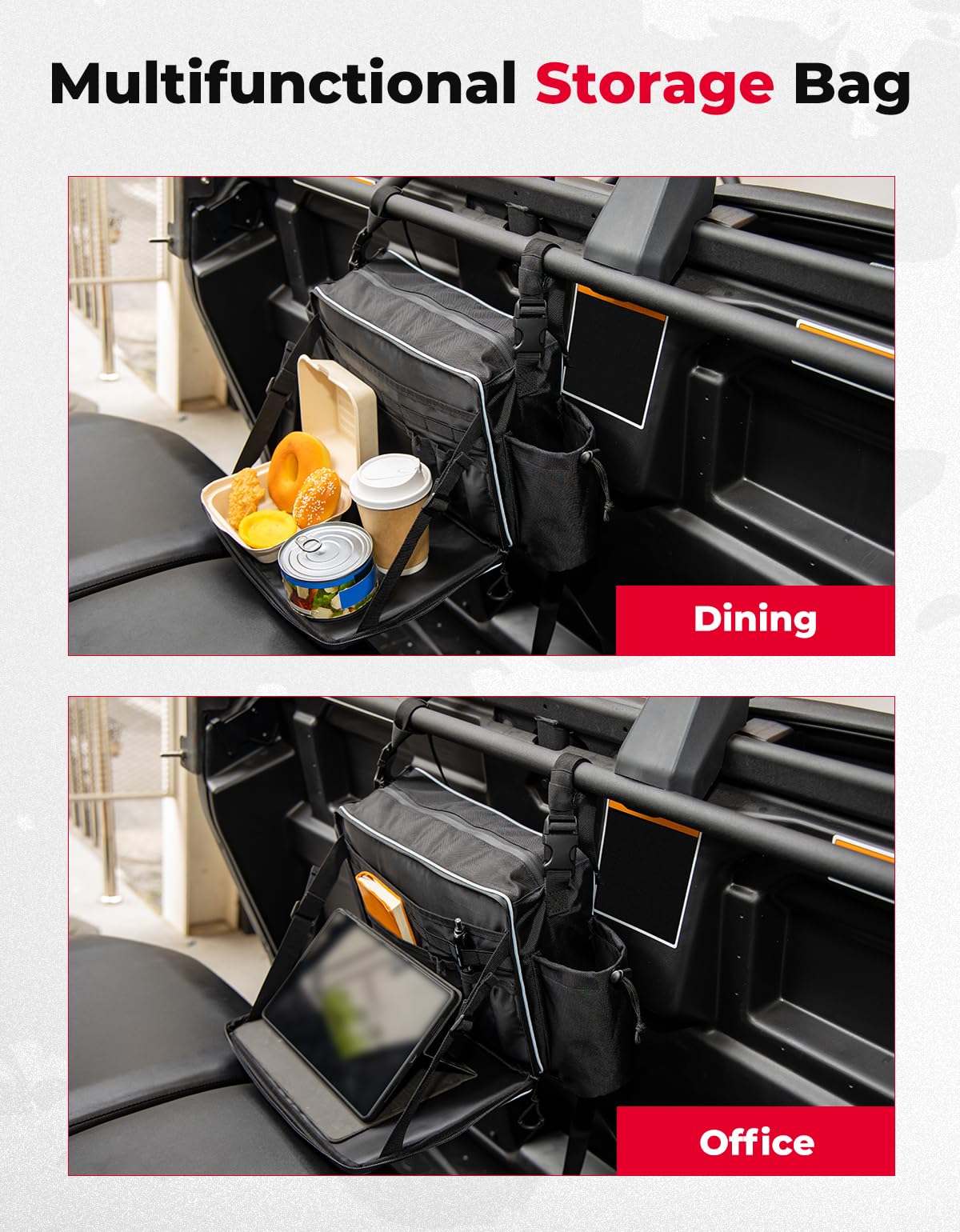 Photo of UTV Storage Bag for Pioneer 1000-6/RZR XP 1000 4/Defender Max by Kemimoto - Premium for UTVs / Side by Sides