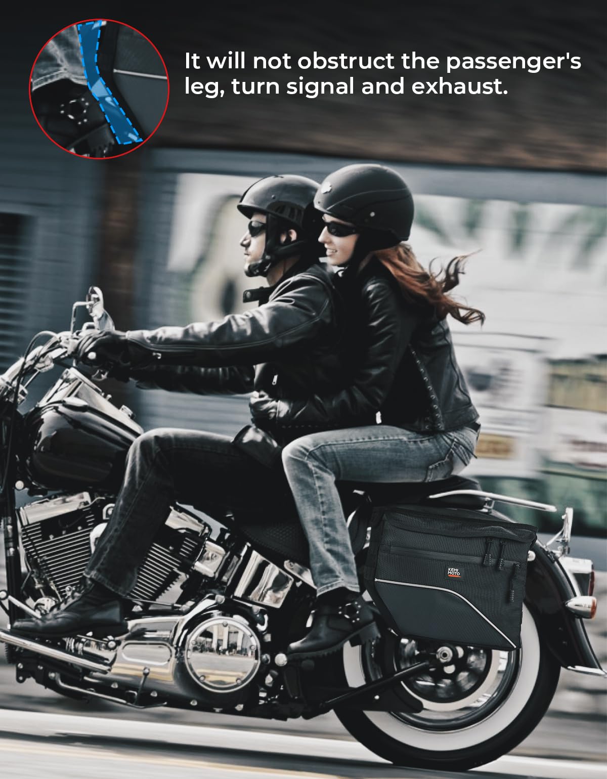 Photo of Upgrade Motorcycle 26L Universal Middle-Sized Saddle Bags by Kemimoto - Premium for UTVs / Side by Sides