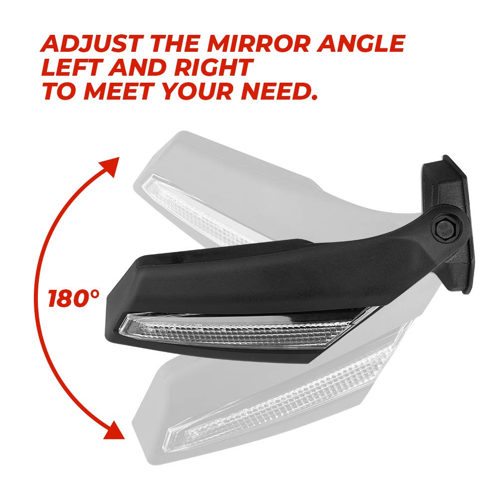 Photo of One Pair LED Side Mirrors for Can-Am Maverick X3 | X3 MAX by Kemimoto - Premium for UTVs / Side by Sides