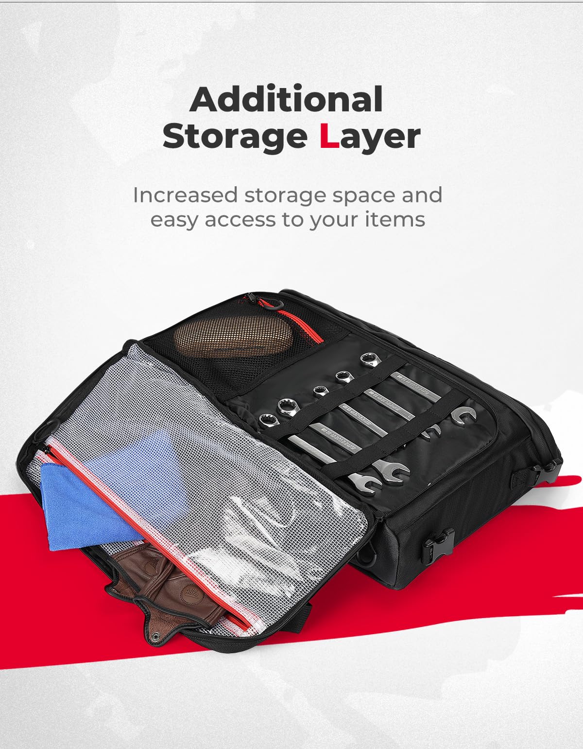 Photo of UTV Tool Bag, 16L Storage Bag for Pioneer 1000-6 (Under Seat) by Kemimoto - Premium for UTVs / Side by Sides