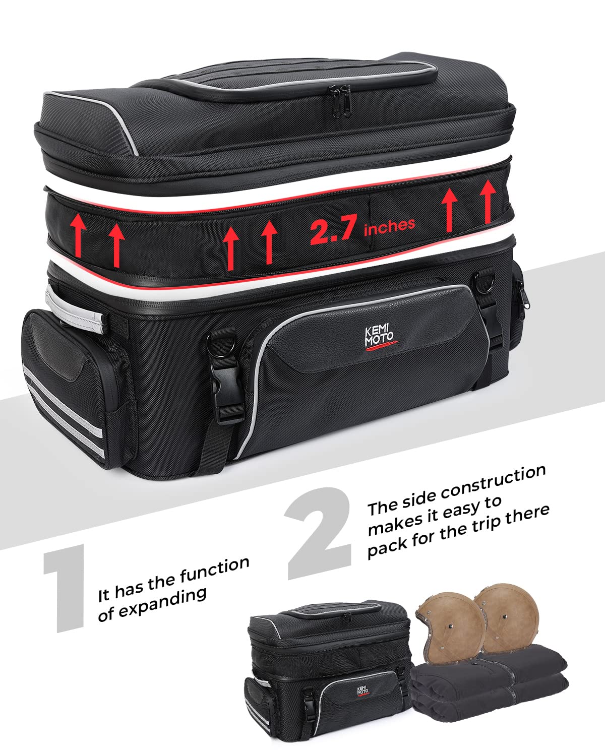 Photo of Motorcycle Luggage Tour-Pack Tail Duffle Bag for Road King Street Glide Road Glide by Kemimoto - Premium for UTVs / Side by Sides