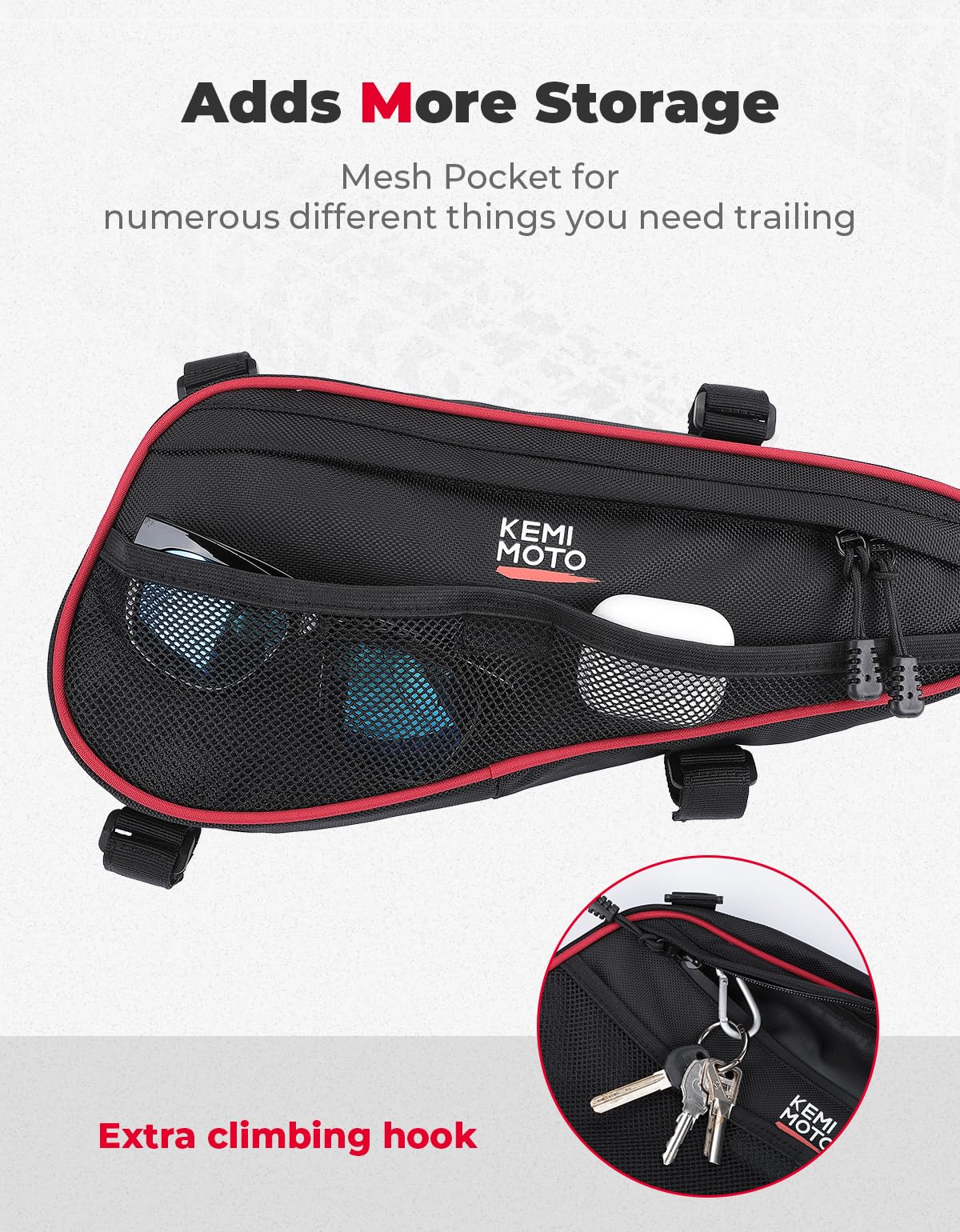Photo of UTV Rear Door Bags for Polaris RZR XP 4 1000/Turbo 2014-2023 by Kemimoto - Premium for UTVs / Side by Sides
