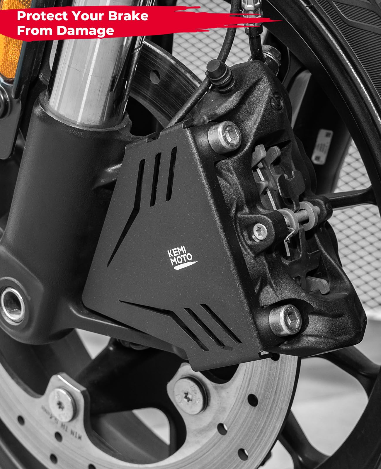 Photo of Kemimoto Front Brake Caliper Guard for Sportster S 1250 SS1250 by Kemimoto - Premium for UTVs / Side by Sides