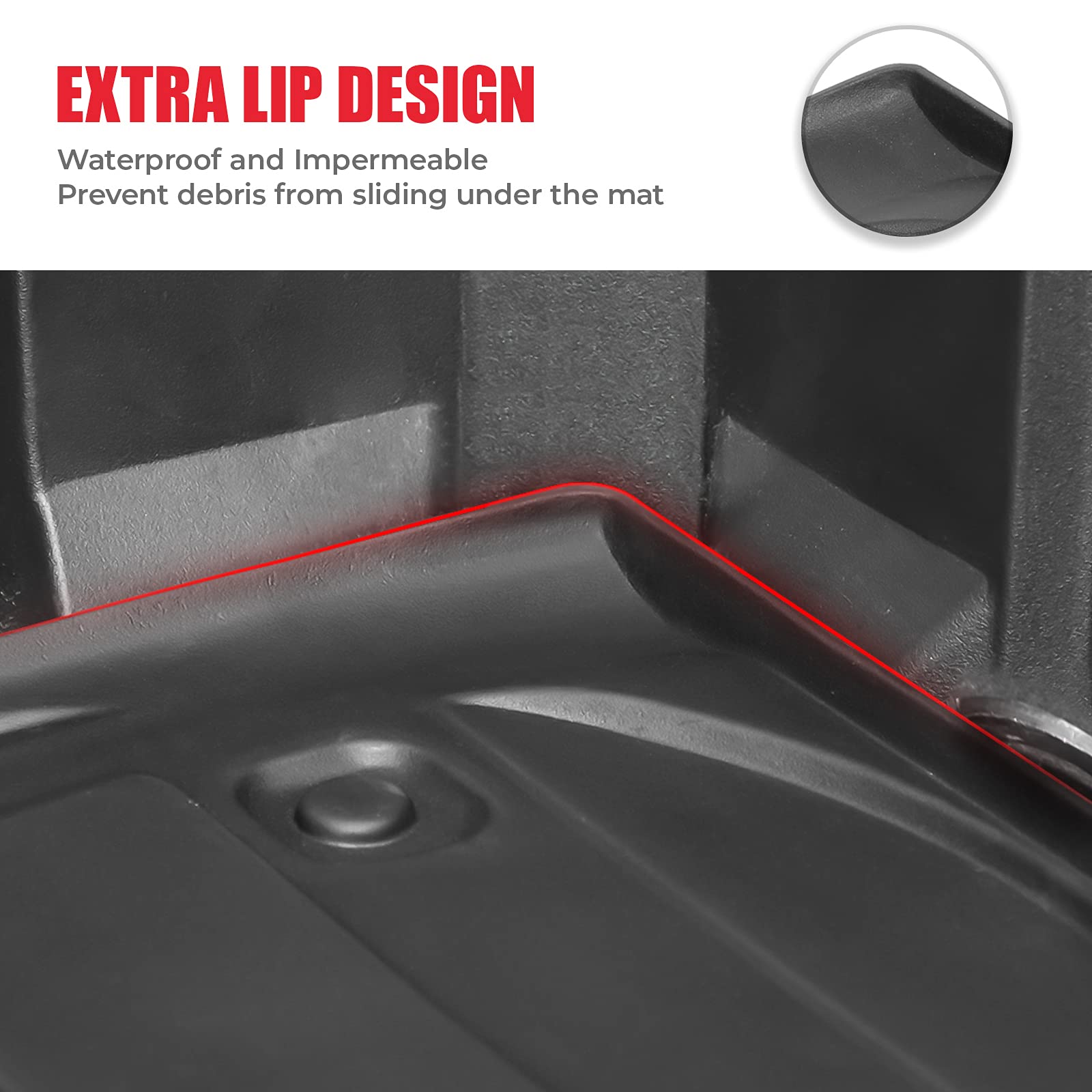 Photo of TPE Floor Mats & Bed Liner for Can-Am Defender HD7|8|9|10 by Kemimoto - Premium for UTVs / Side by Sides