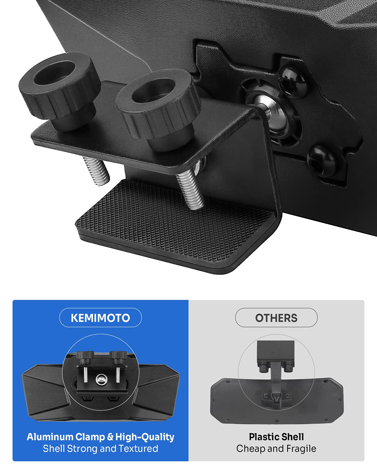 Photo of Universal Marine Boat Rear View Mirror by Kemimoto - Premium for UTVs / Side by Sides