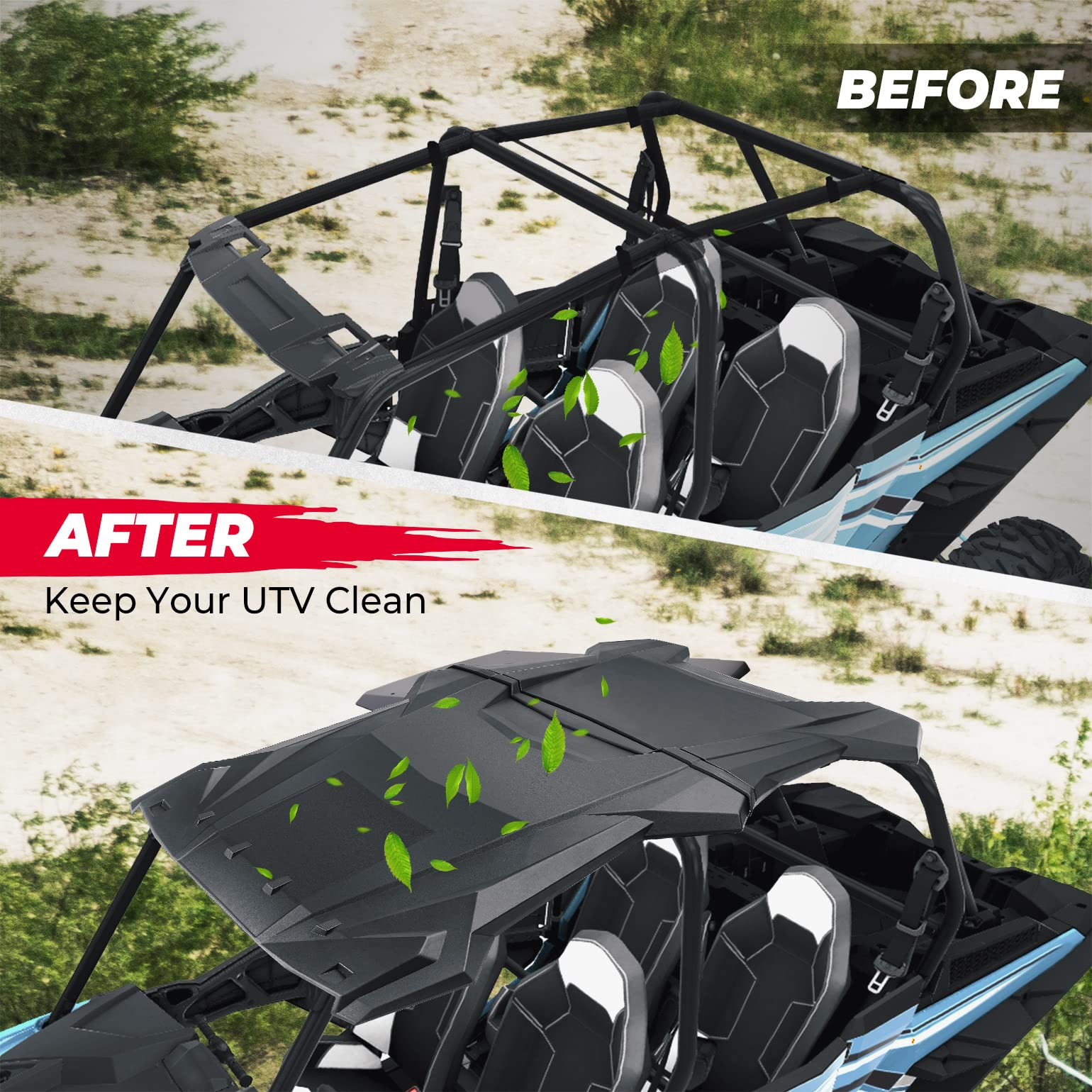 Photo of Kemimoto Hard Roof 4 Seater for Polaris RZR XP 4 1000/Turbo 2014-2023 by Kemimoto - Premium for UTVs / Side by Sides