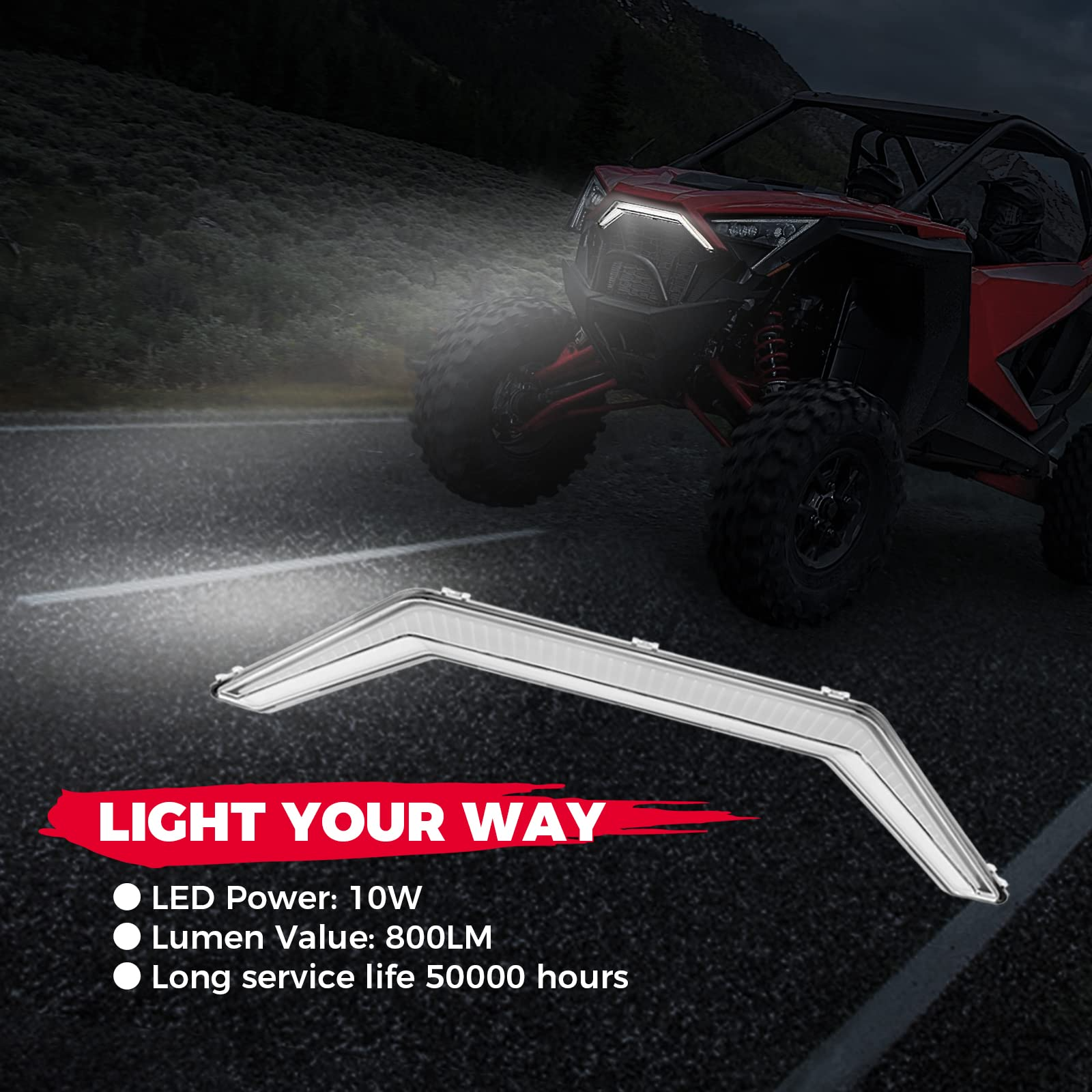 Photo of Turn Signal Light, LED Fang Light for Polaris RZR PRO XP/ 4 PRO R Turbo by Kemimoto - Premium for UTVs / Side by Sides