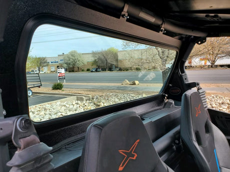 Photo of CANAM MAVERICK SPORT/TRAIL REAR WINDSHIELD 2018+ 2-SEAT by Dirt Warrior Accessories - Premium WINDSHIELD for UTVs / Side by Sides