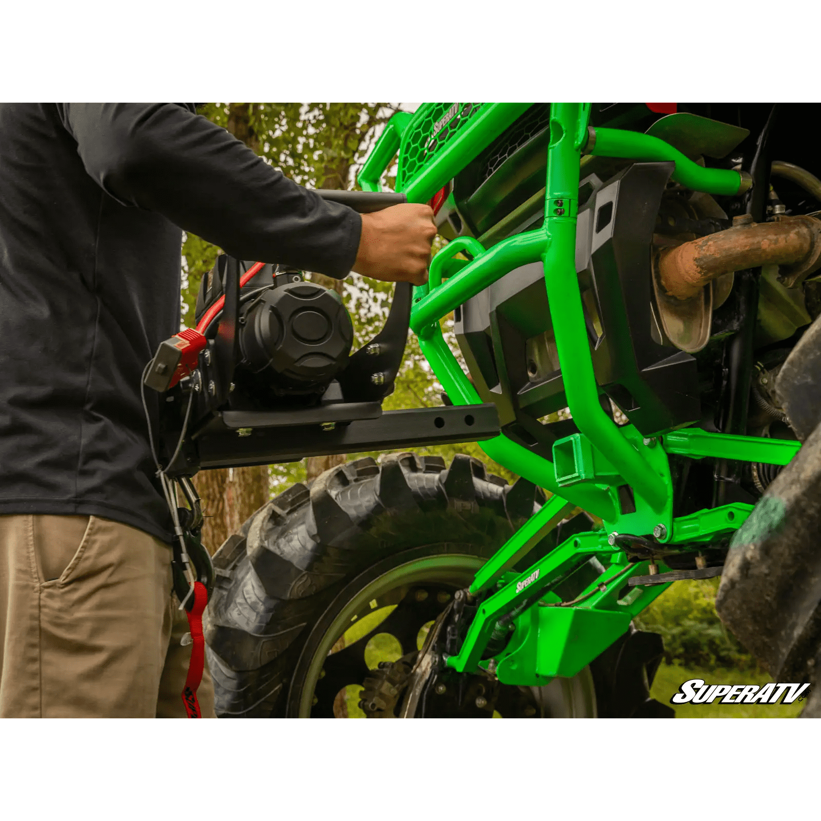 Photo of 12,000 LB Winch Reciever Mount by SuperATV - Premium Winches & Winch Mounts for UTVs / Side by Sides
