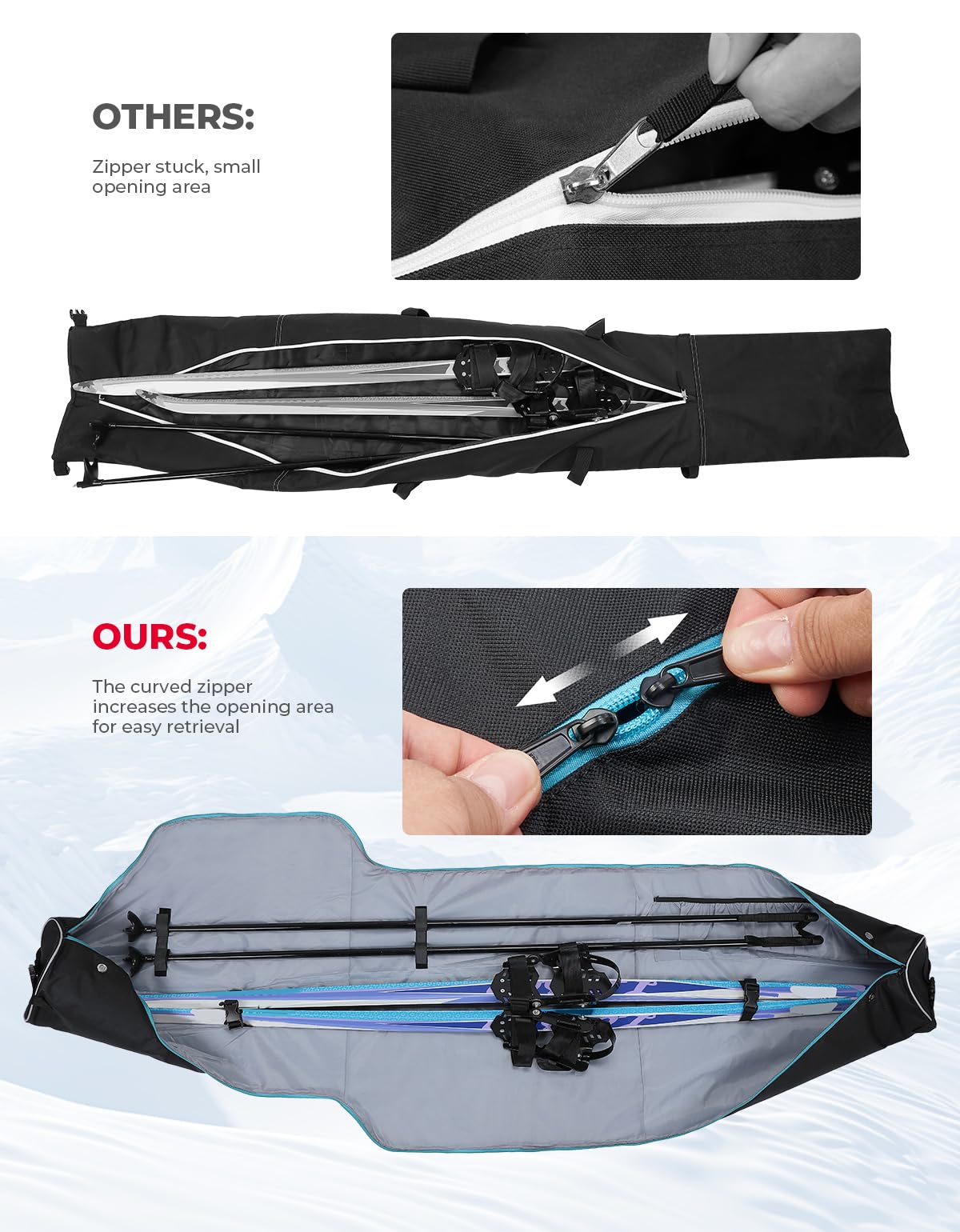 Photo of Snowboard Bag, 360° Fully Padded Ski Bag by Kemimoto - Premium for UTVs / Side by Sides