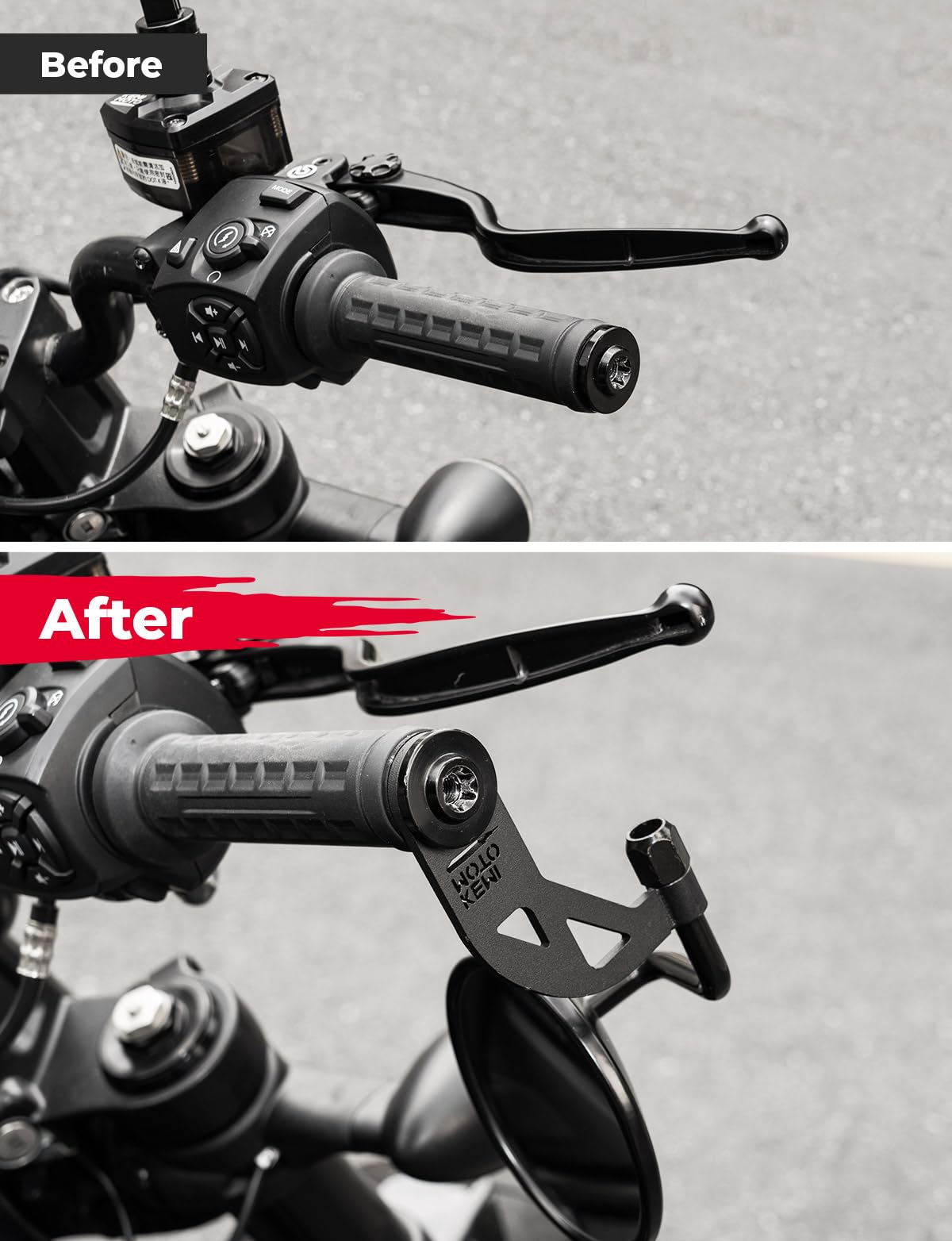 Photo of Motorcycle Rearview Mirrors Extenders Bracket for Sportster S RH1250 2021-2025 by Kemimoto - Premium for UTVs / Side by Sides