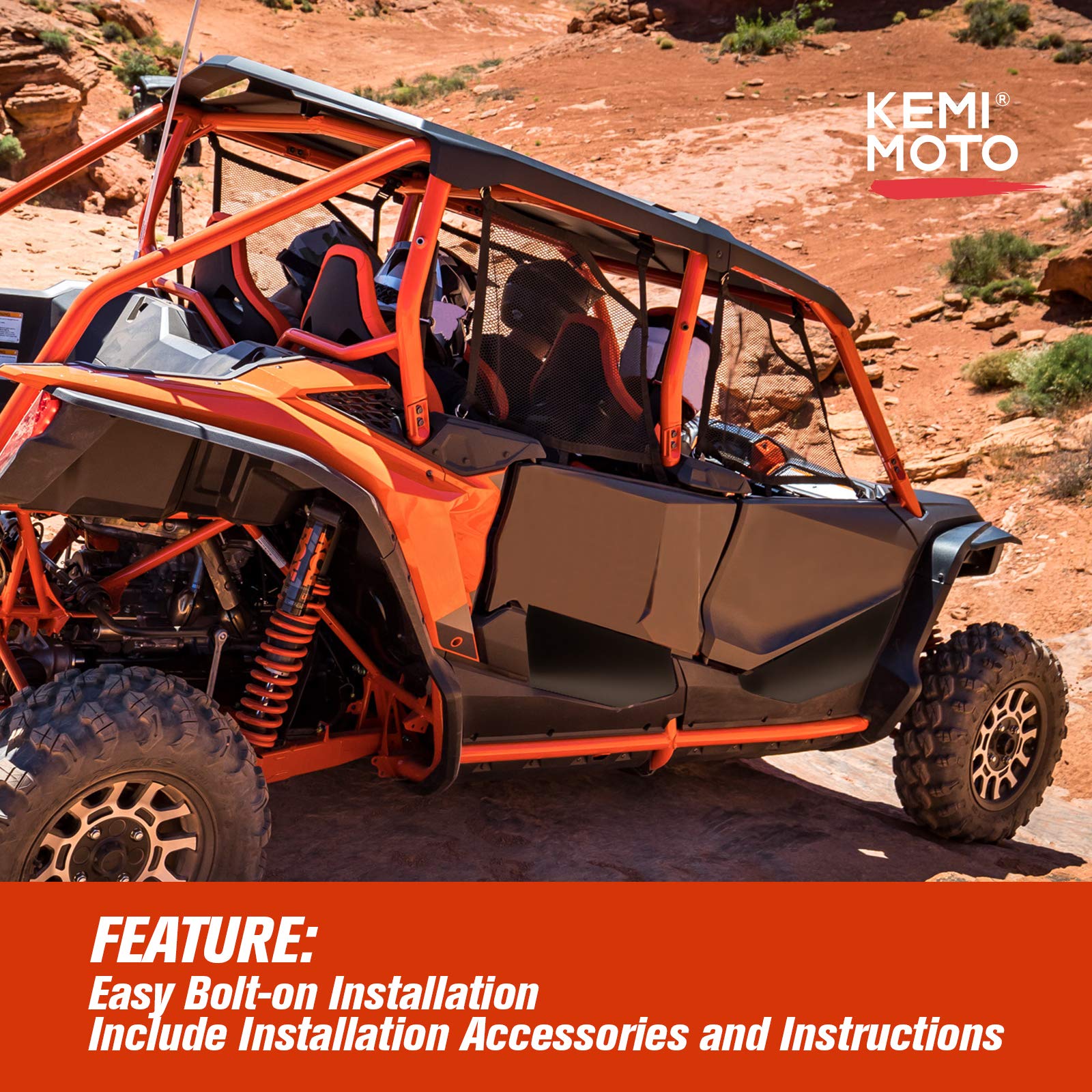 Photo of UTV Half Lower Door Panel for Honda Talon 1000X-4 2020-2025 by Kemimoto - Premium for UTVs / Side by Sides