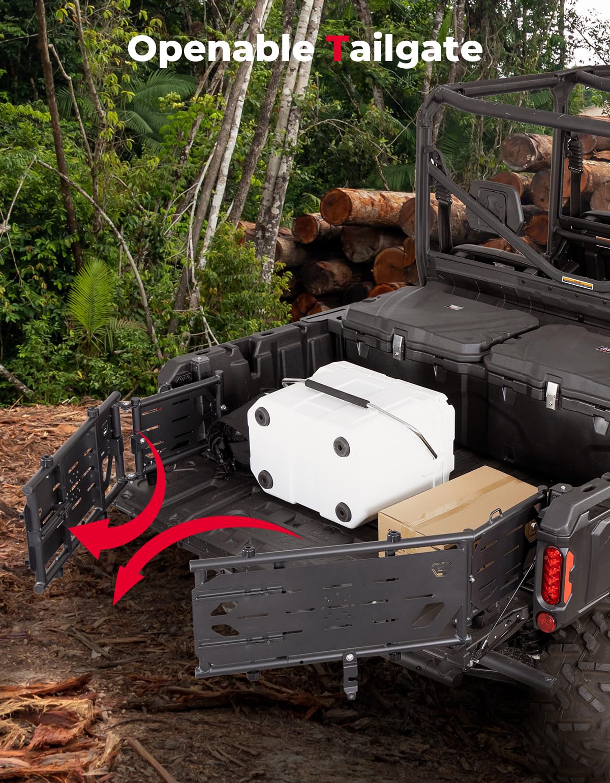 Photo of Heavy-Duty Bed Extender for Can-Am Defender HD10|9|8|7|5 by Kemimoto - Premium for UTVs / Side by Sides