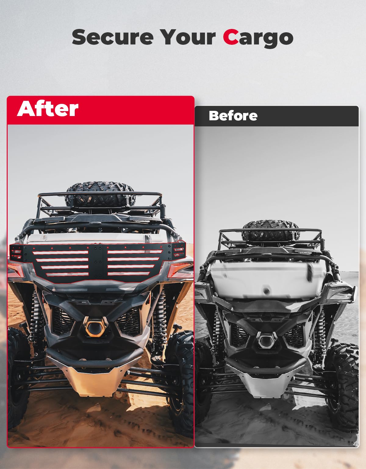 Photo of Rear Cargo Tailgate for Can-Am Maverick X3 / X3 MAX by Kemimoto - Premium for UTVs / Side by Sides