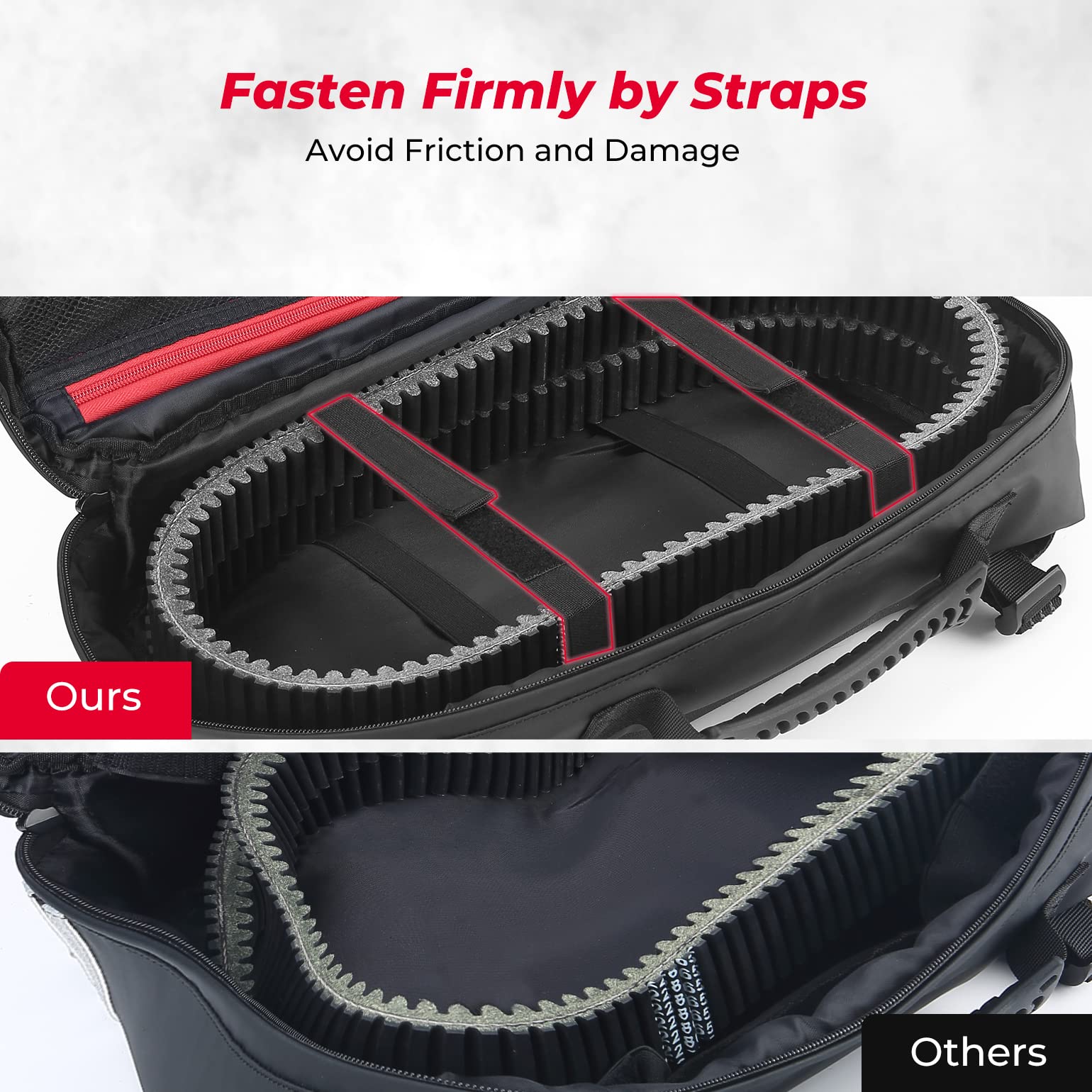 Photo of UTV ATV Drive Belt Storage Bag with Tool Roll for Can-Am, Polaris by Kemimoto - Premium for UTVs / Side by Sides