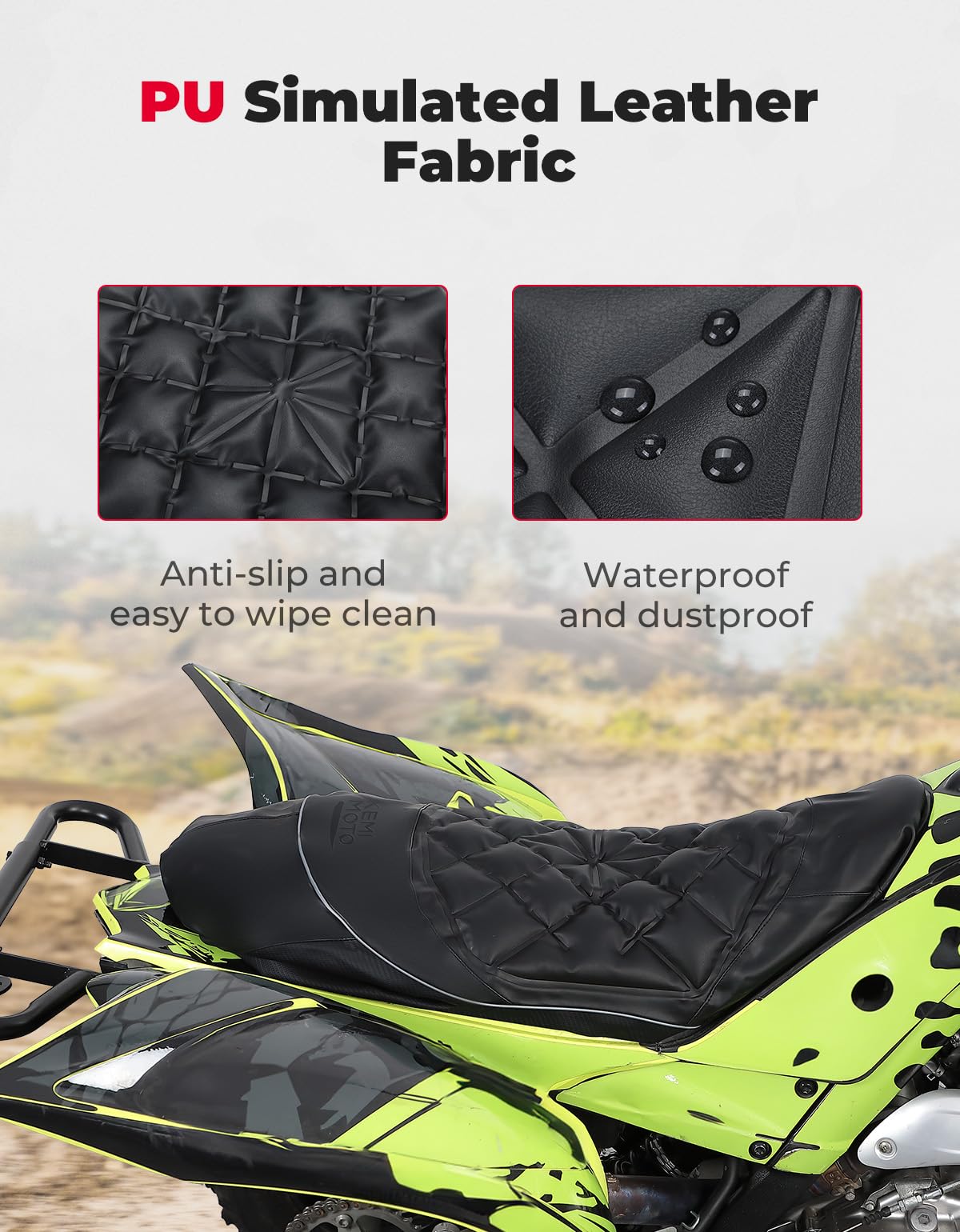 Photo of ATV / Motorcycle Air Seat Cushion Pressure Relief for Polaris Sportsman Fourtrax Can-Am Kawasaki by Kemimoto - Premium for UTVs / Side by Sides