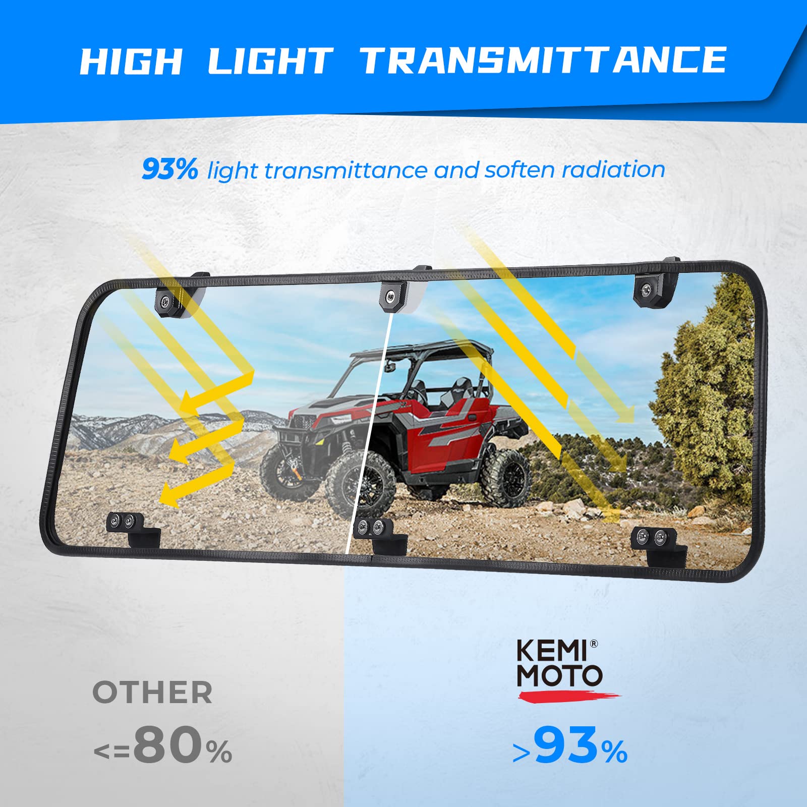 Photo of Soft Cab Enclosure & Rear Windshield for General XP 4 1000 by Kemimoto - Premium for UTVs / Side by Sides