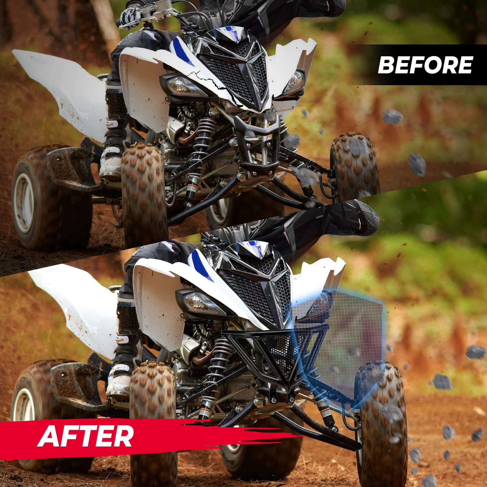 Photo of Kemimoto Front Bumper for Yamaha Raptor 700 700R 2006-2022 by Kemimoto - Premium for UTVs / Side by Sides