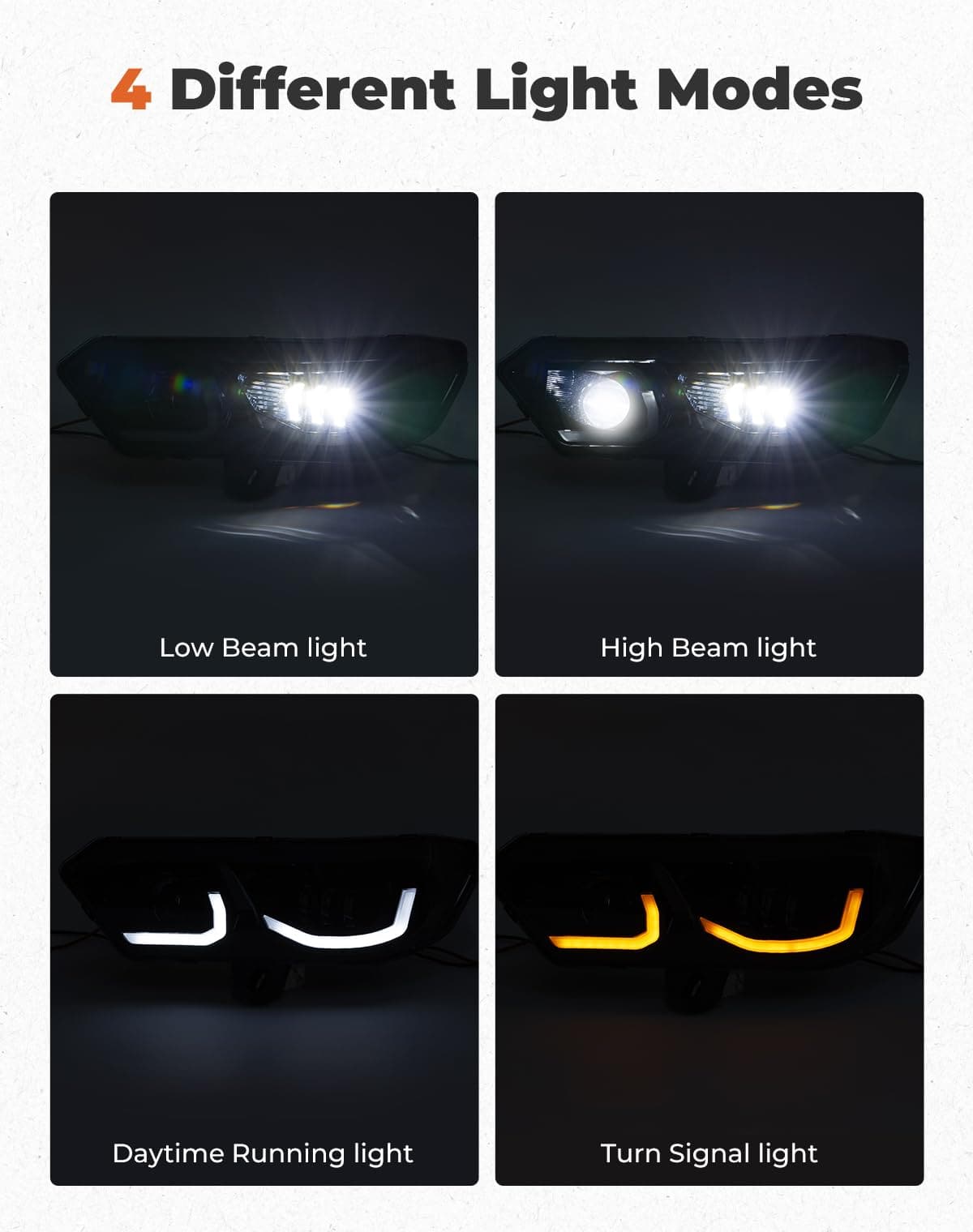 Photo of LED Headlights Assembly Kit for Can-Am Defender HD10|9|8|7|5 by Kemimoto - Premium for UTVs / Side by Sides