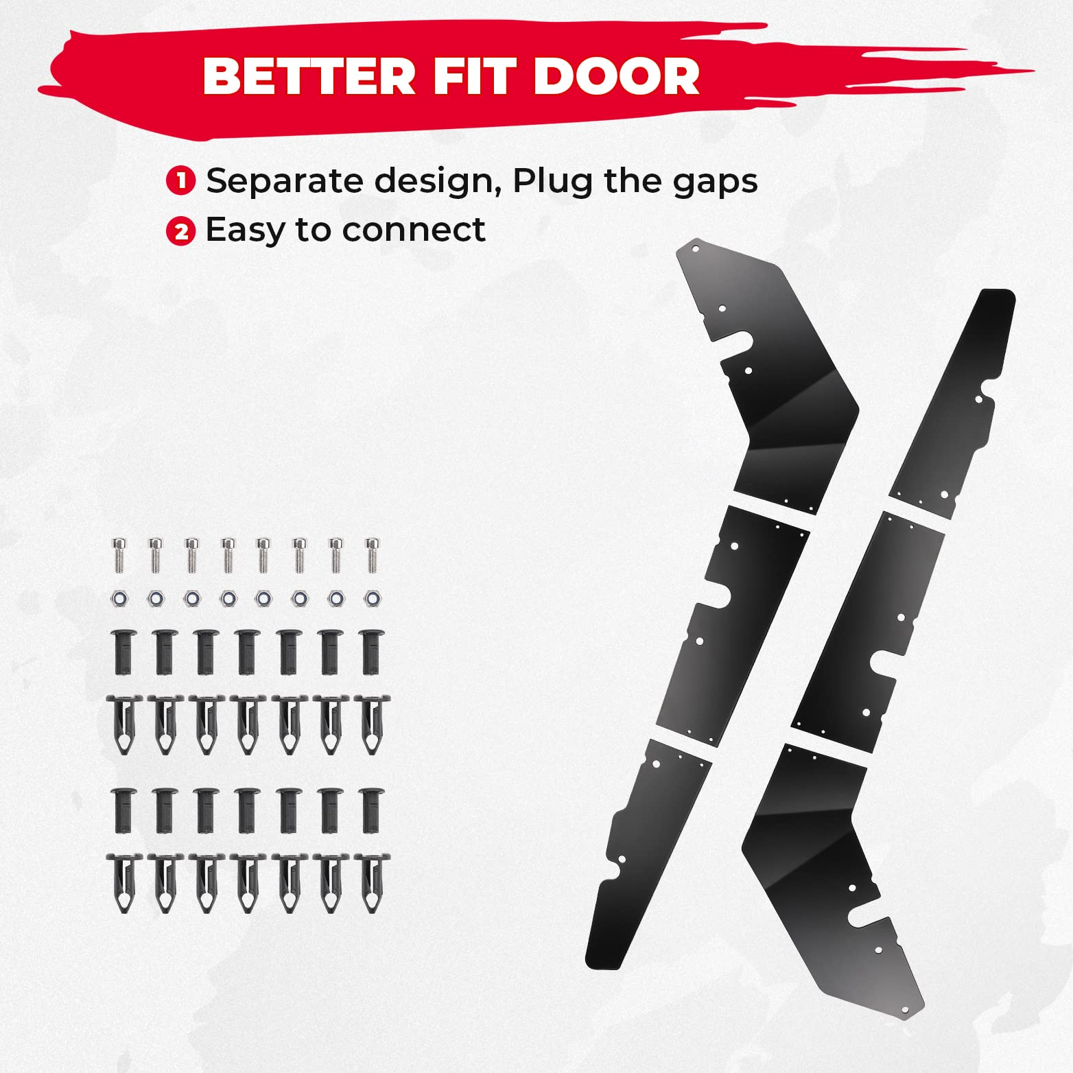 Photo of Lower Door Panels Insert Kit for Polaris RZR PRO XP 2020-2024 by Kemimoto - Premium for UTVs / Side by Sides