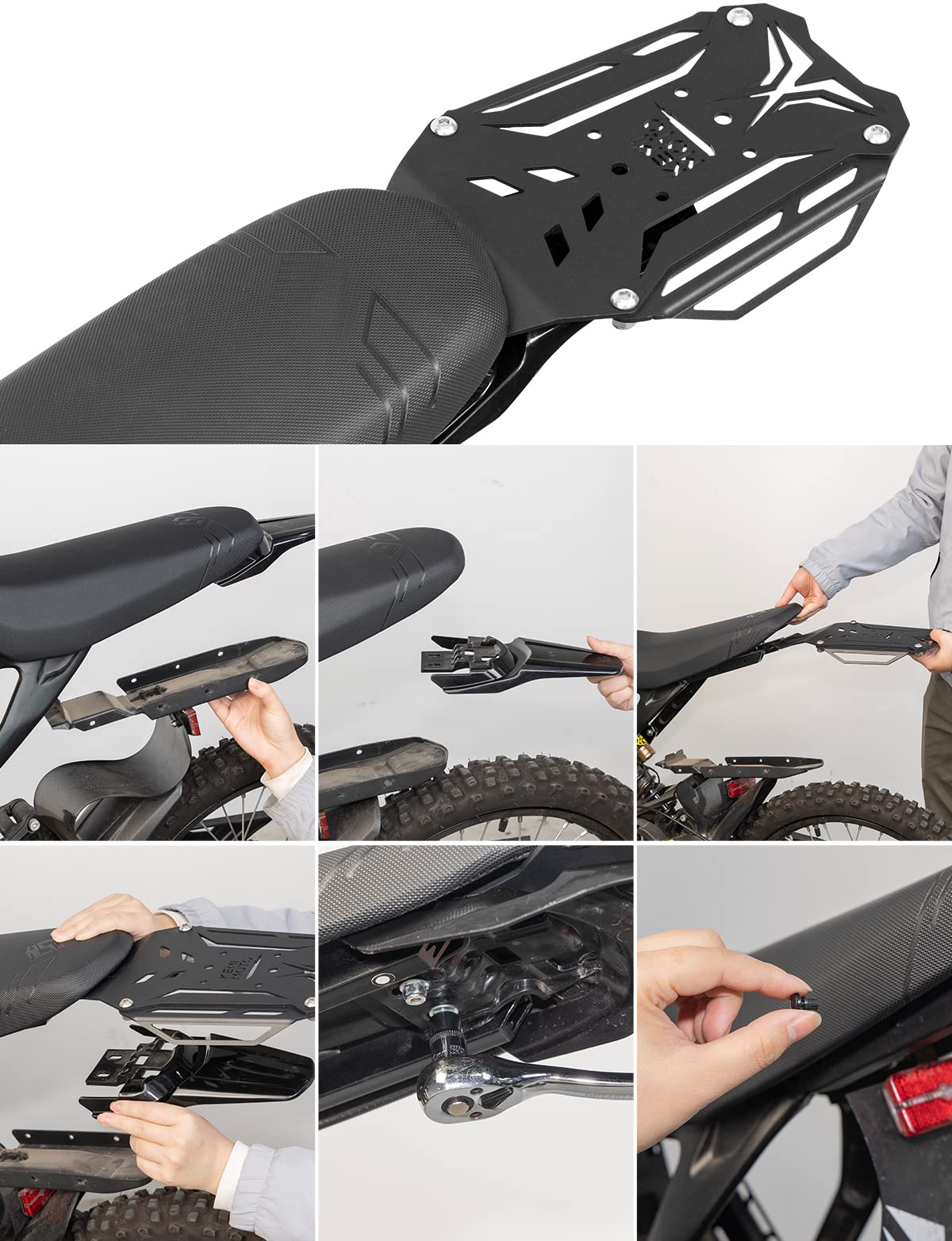 Photo of Rear Rack for Sur-Ron X Light Bee x260 and x160 Segway by Kemimoto - Premium for UTVs / Side by Sides