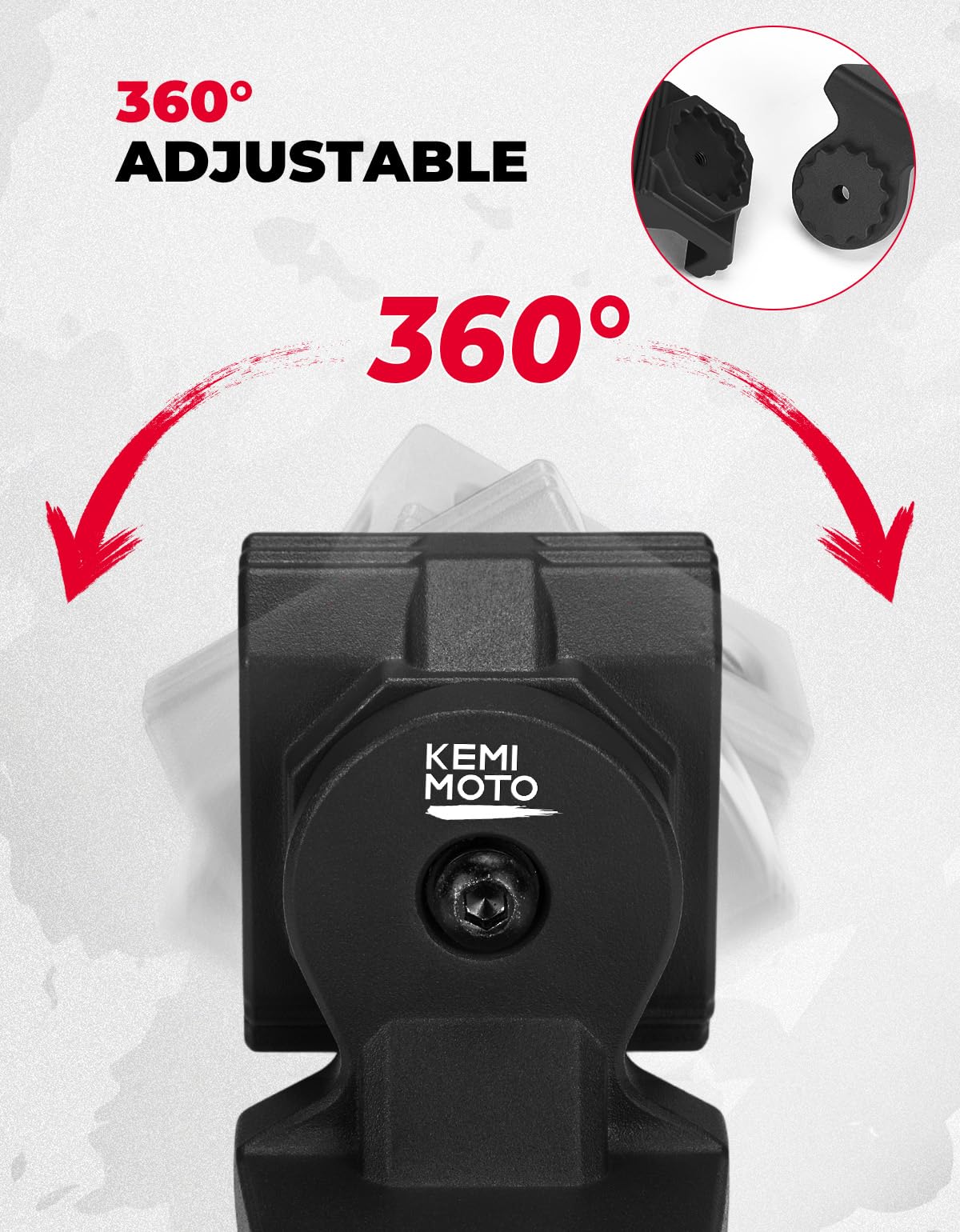 Photo of UTV Whip Light Flag Mounts fit Pro-Fit Cage by Kemimoto - Premium for UTVs / Side by Sides