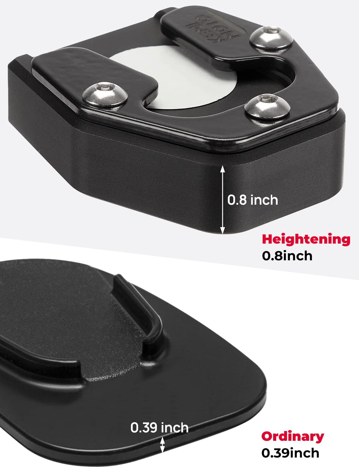 Photo of Motorcycle Kickstand Extender Pad For Sportster S RH1250 by Kemimoto - Premium for UTVs / Side by Sides
