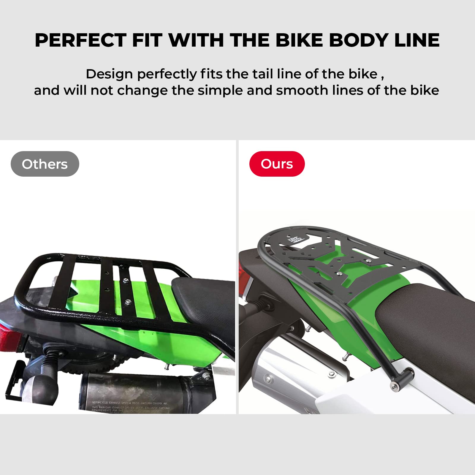 Photo of Rear Rack for KLX250S KLX300 by Kemimoto - Premium for UTVs / Side by Sides