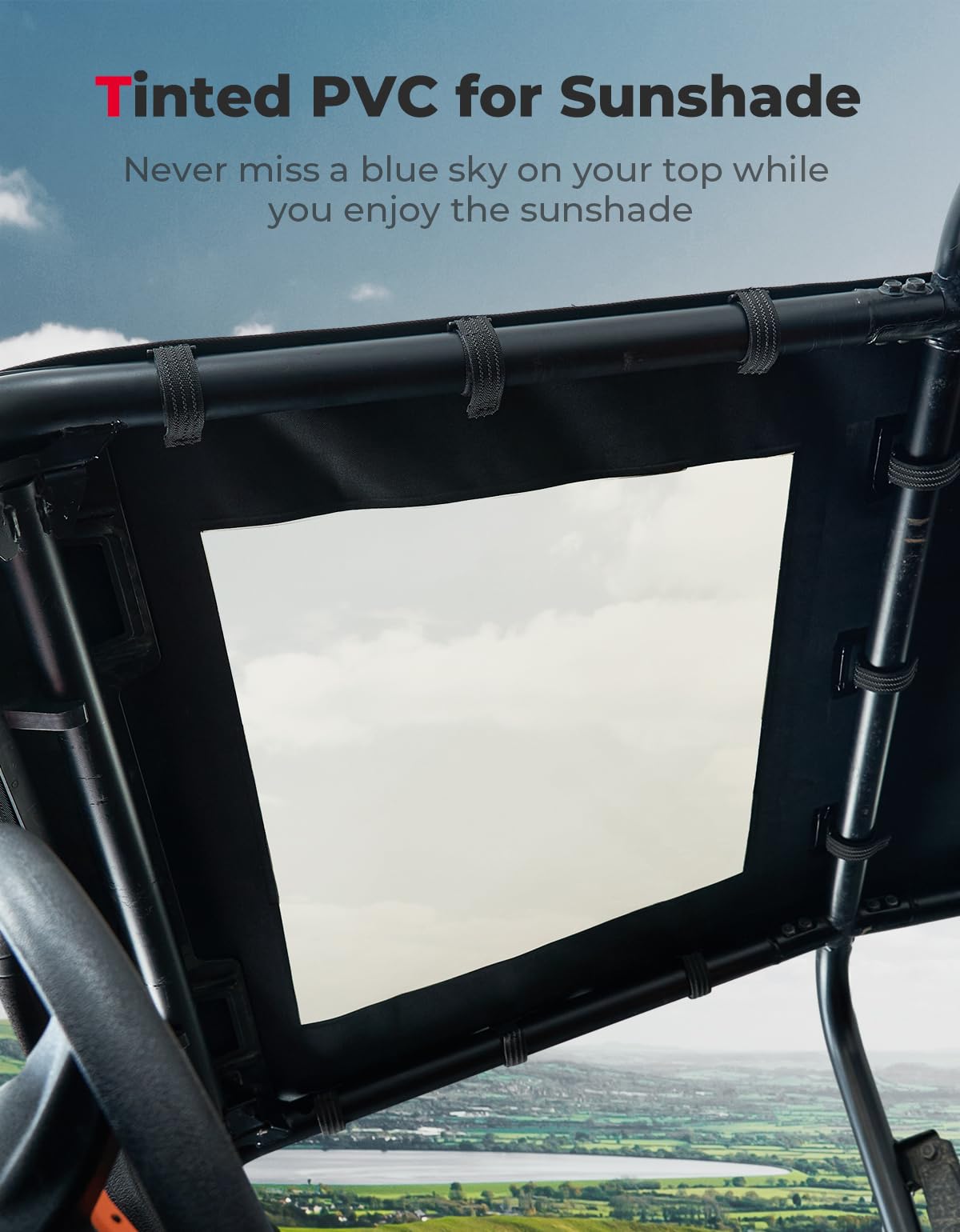 Photo of Waterproof Soft Roof Top for Polaris RZR XP 4 1000/ 4 Turbo / 4 900 by Kemimoto - Premium for UTVs / Side by Sides