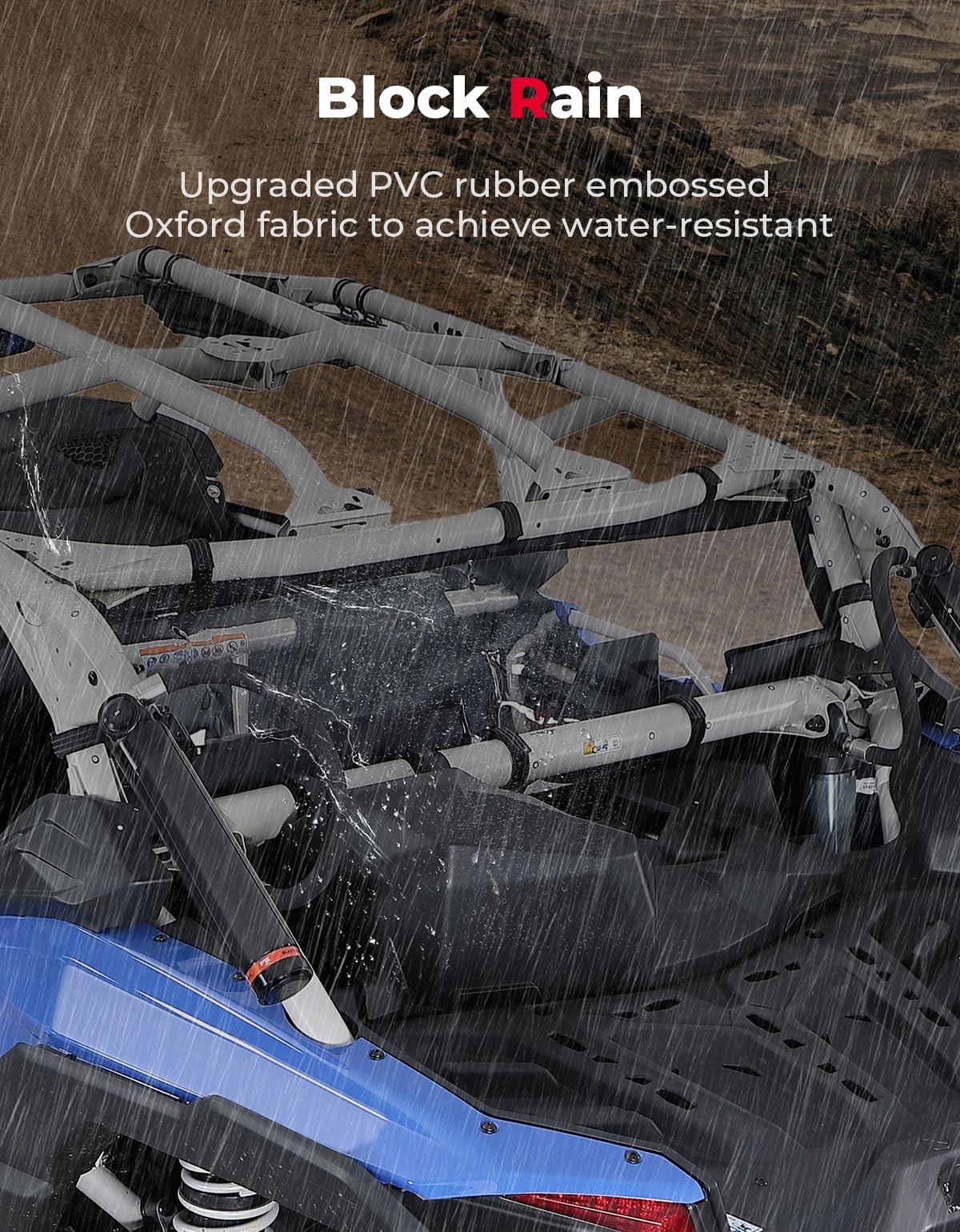 Photo of Soft Rear Windshield for Can-Am Maverick X3/MAX by Kemimoto - Premium for UTVs / Side by Sides