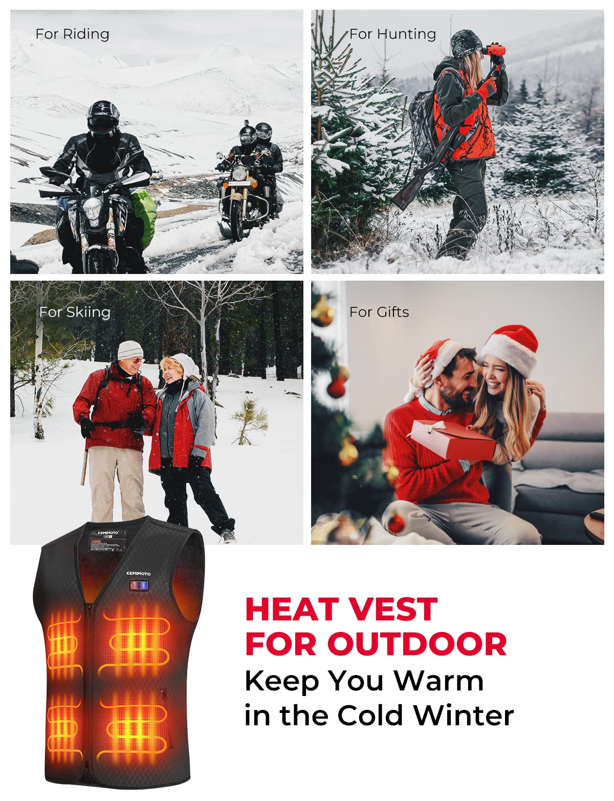 Winter Warming Heating Vest, BATTERY NOT INCLUDED(Only ship to Canada)