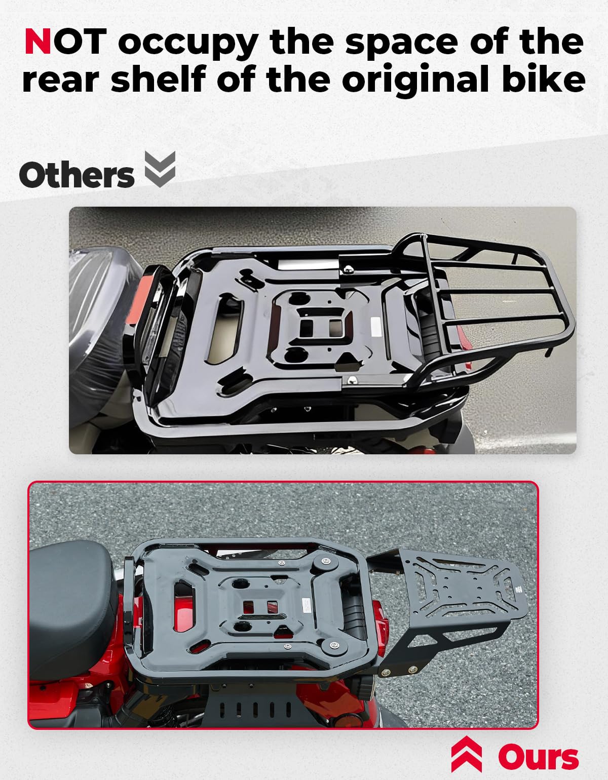 Photo of Rear Storage Rack for CT125 Trail 125 Hunter Cub 2021-2024 by Kemimoto - Premium for UTVs / Side by Sides