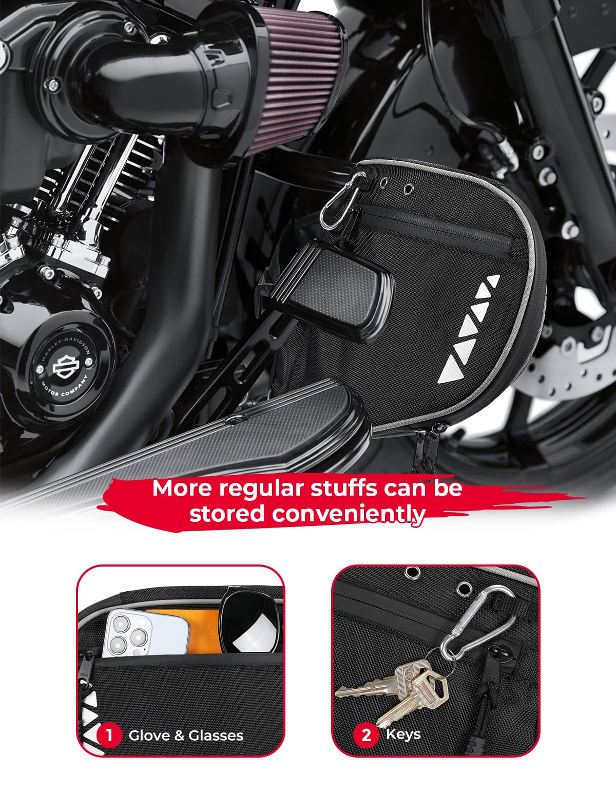 Photo of Motorcycle Leg Warmers for Touring and Trike Models 1980-2024 by Kemimoto - Premium for UTVs / Side by Sides