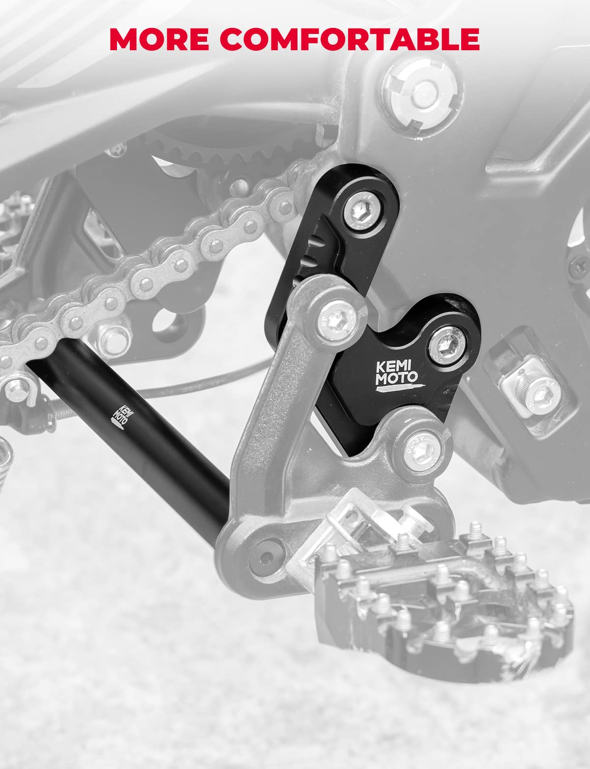 Photo of Kemimoto Foot Peg Extension Bracket Kits For Sur-Ron Light Bee Electric Bike by Kemimoto - Premium for UTVs / Side by Sides