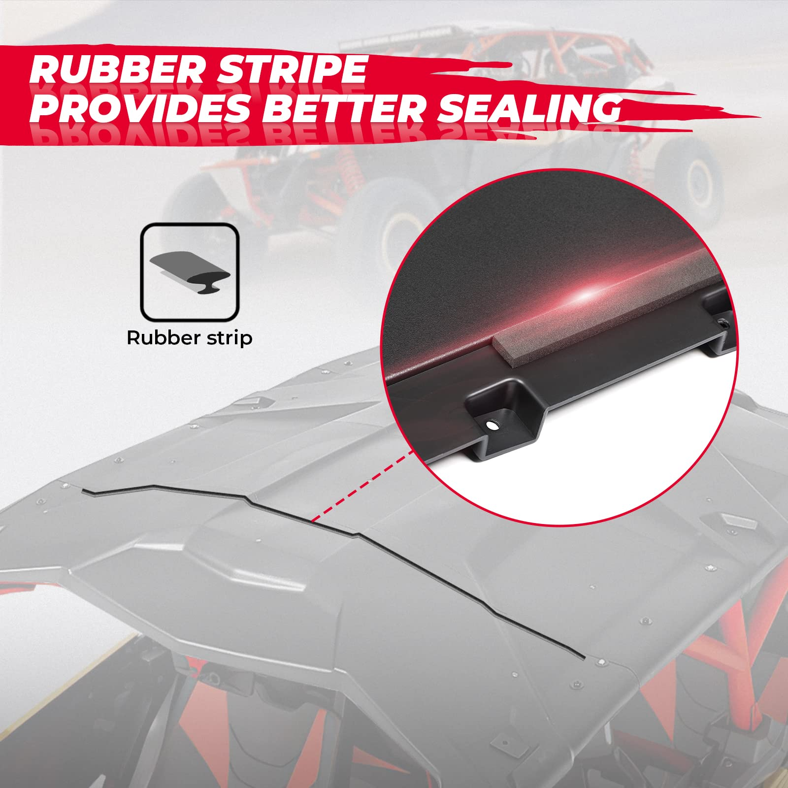 Photo of Kemimoto Hard Roof Top for Can-Am Maverick X3 Max, 4PCS Combination by Kemimoto - Premium for UTVs / Side by Sides