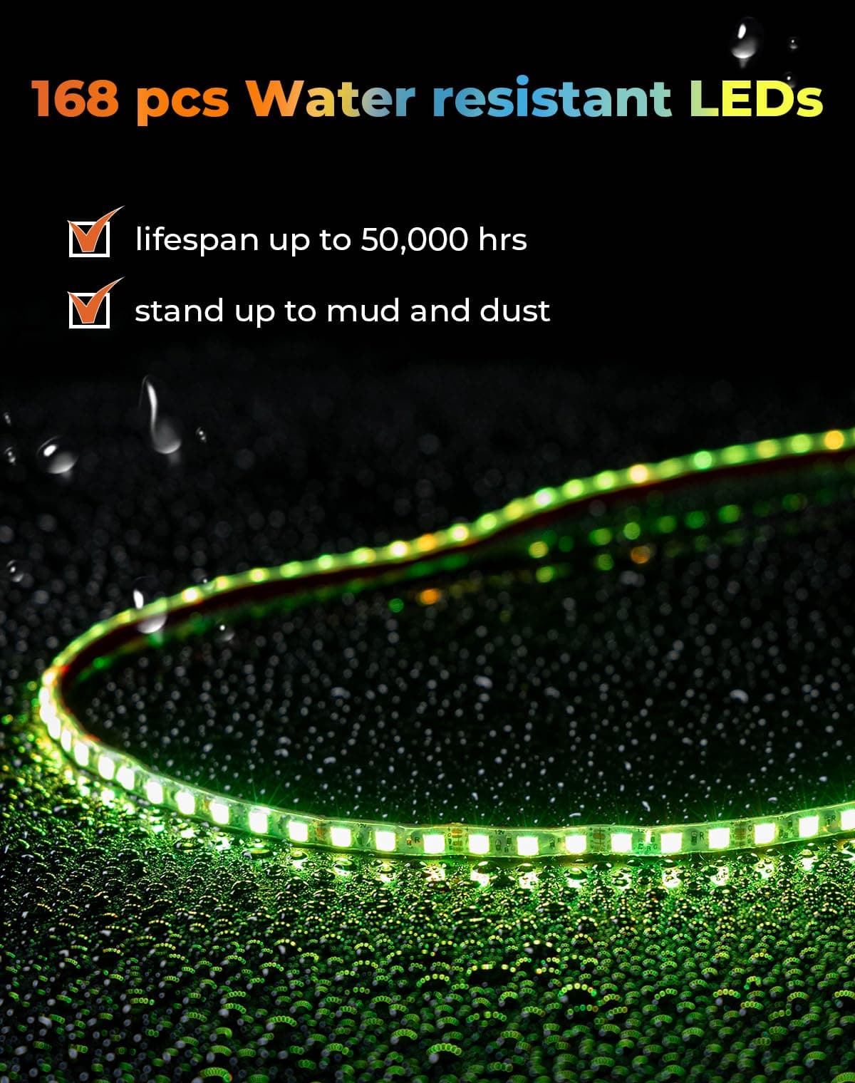 Photo of 60'' UTV Windshield RGB Light Strips for Maverick X3 / Defender / ZForce / UForce by Kemimoto - Premium for UTVs / Side by Sides