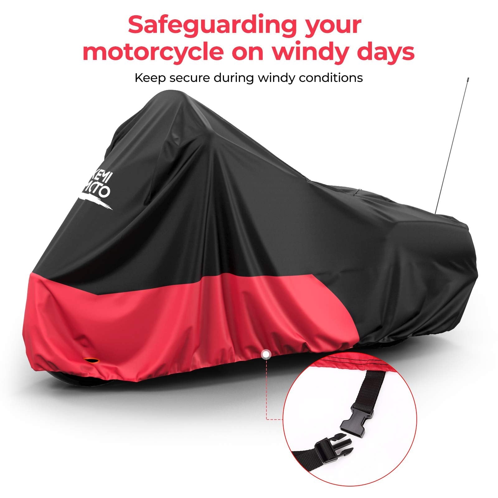 Photo of Motorcycle Cover for Touring Models Road King Street Glide Road Glide by Kemimoto - Premium for UTVs / Side by Sides