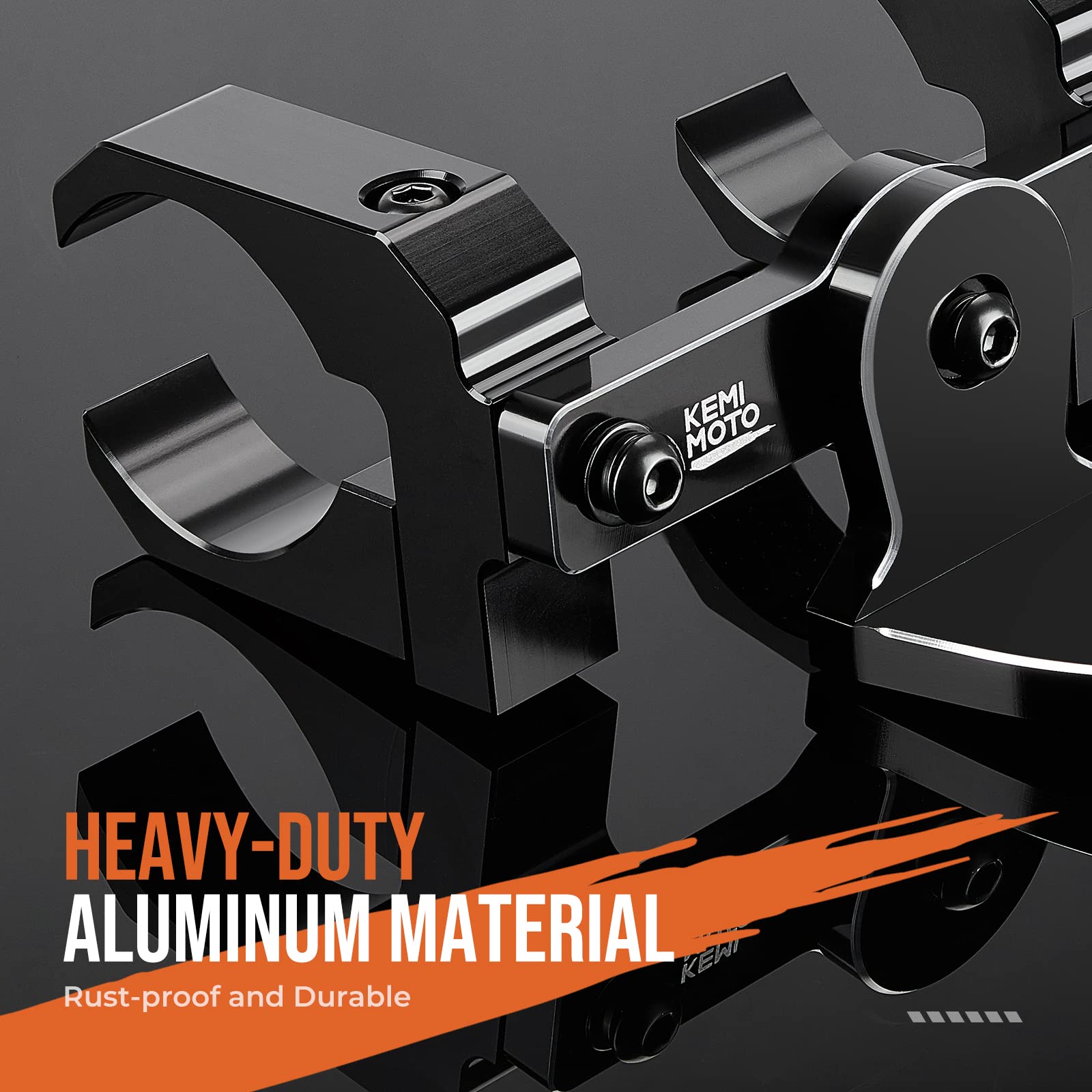 Photo of Aluminum UTV Whip Light Mount for 1.5 to 2" Roll Cage by Kemimoto - Premium for UTVs / Side by Sides