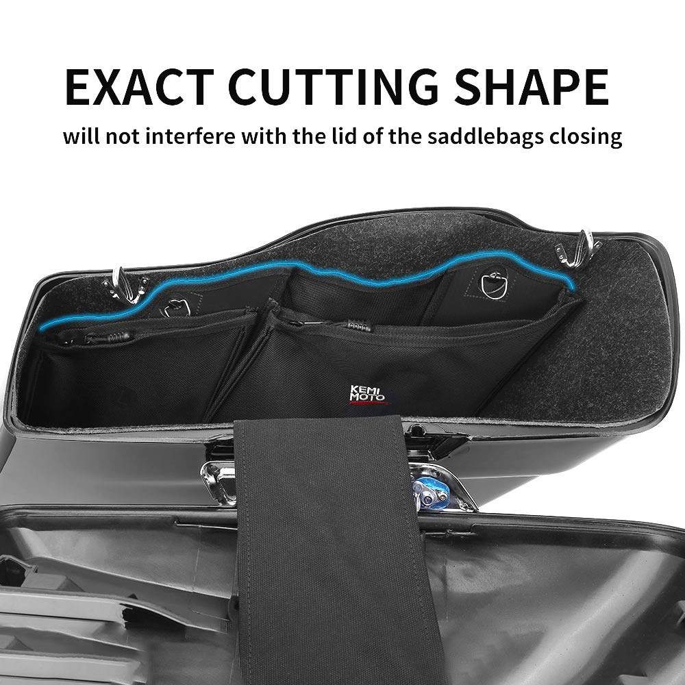 Photo of Motorcycle Touring Saddle Bags Organizers (2 Pack) by Kemimoto - Premium for UTVs / Side by Sides