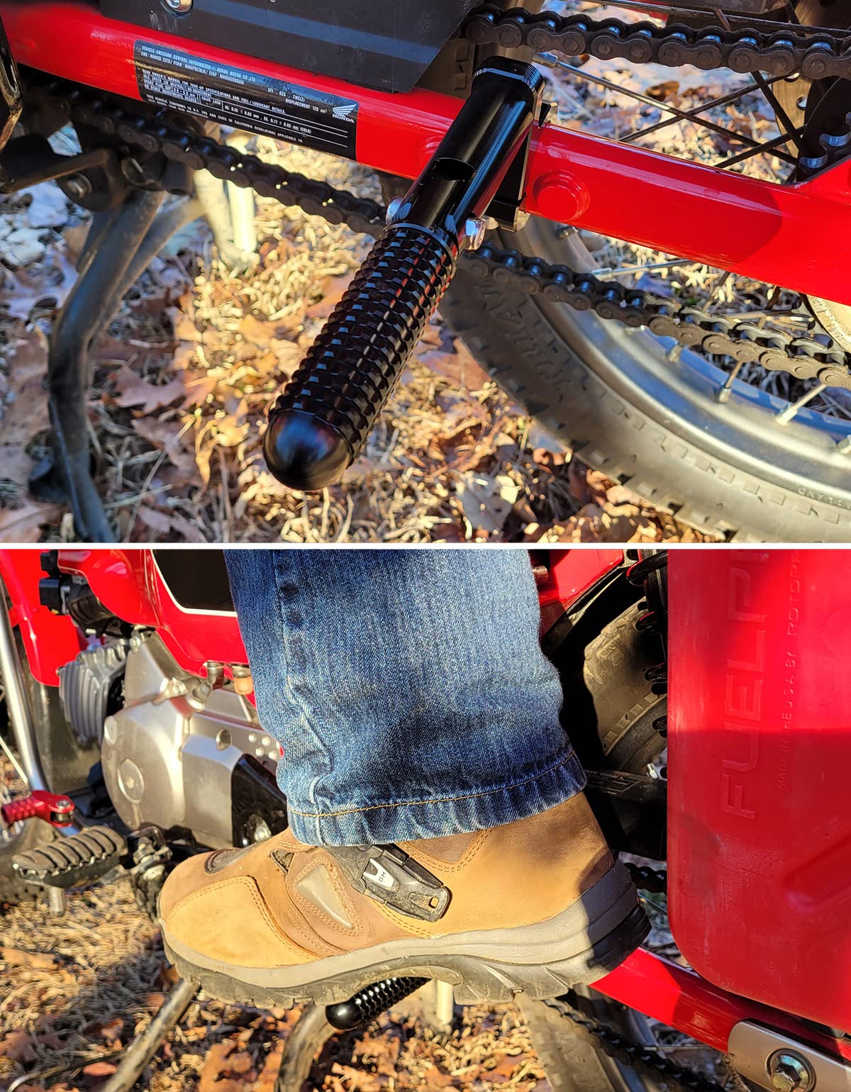 Photo of Rear Passenger Footrest Foot Pegs for CT125 Trail 125 by Kemimoto - Premium for UTVs / Side by Sides