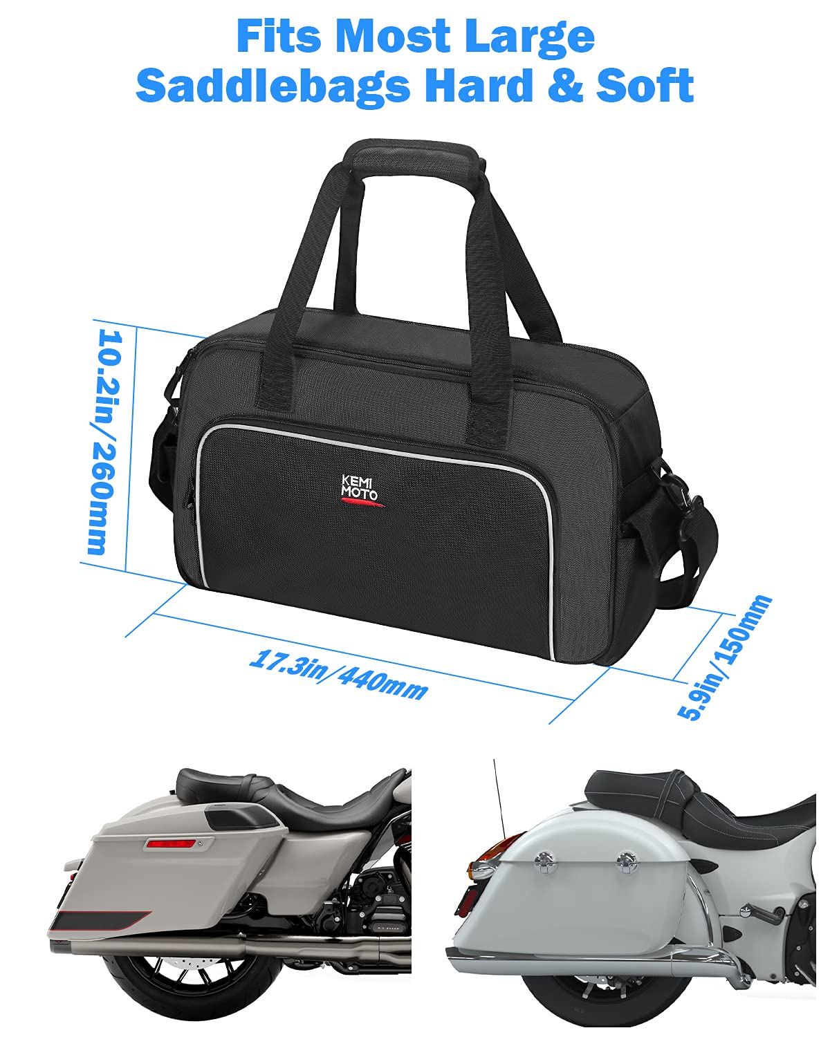 Photo of Motorcycle Saddlebag Cooler 1 Pack by Kemimoto - Premium for UTVs / Side by Sides