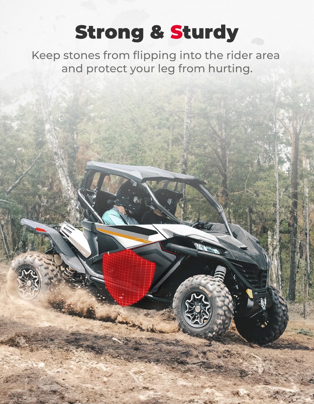 Photo of Plastic Lower Doors Inserts for CFMOTO ZForce 950 by Kemimoto - Premium for UTVs / Side by Sides