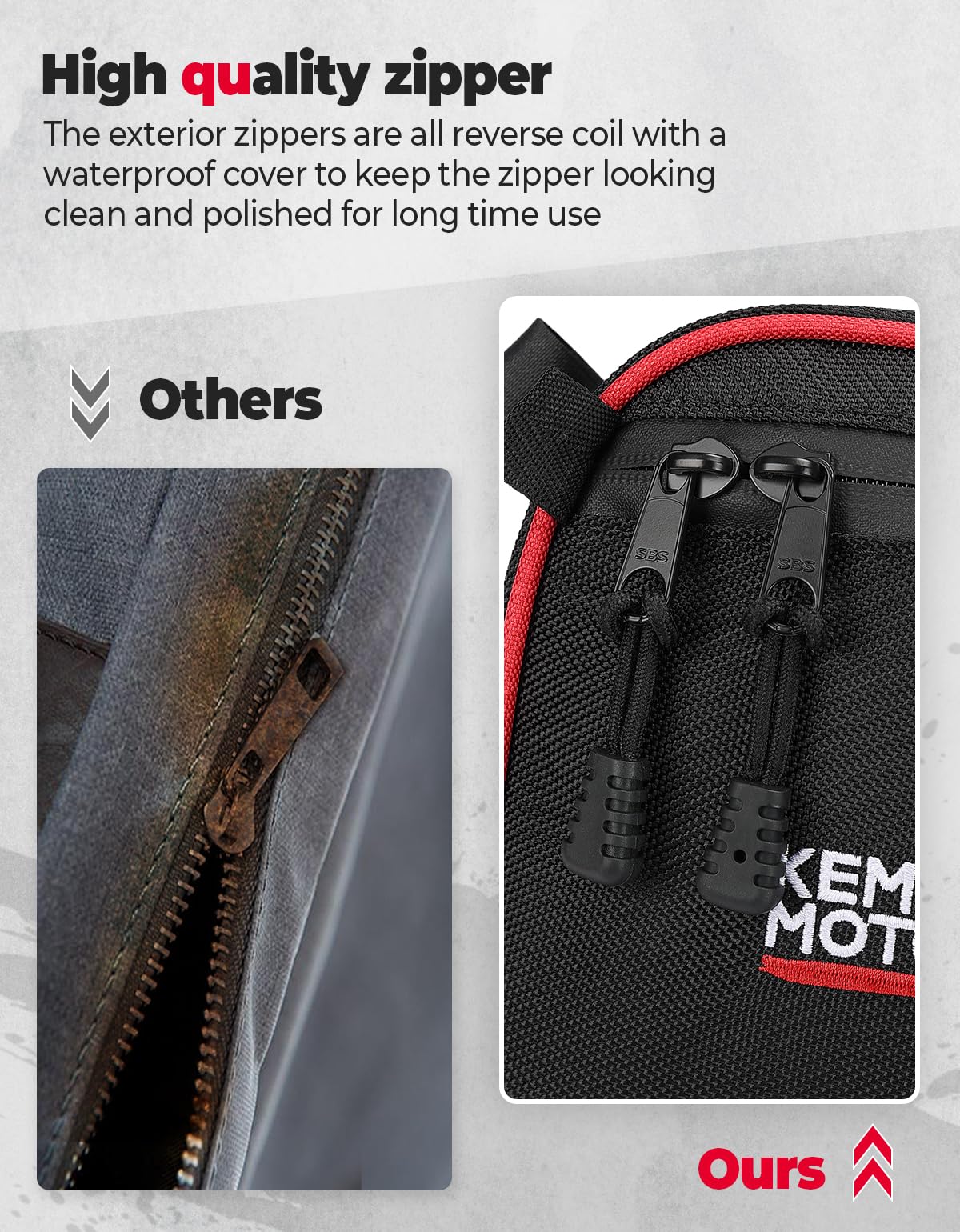 Photo of Kemimoto Front and Rear Door Bags for Can-Am Maverick X3 Max - Red by Kemimoto - Premium for UTVs / Side by Sides