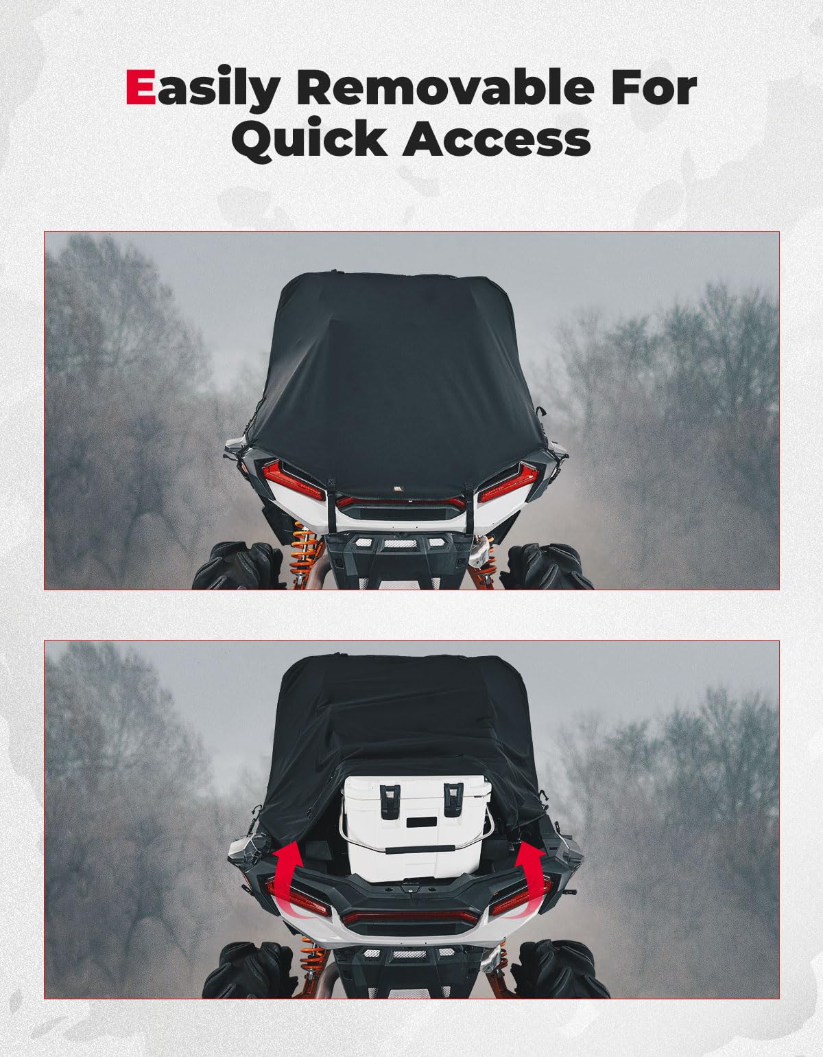 Photo of UTV Cargo Bed Cover for RZR XP 1000 / Turbo 2014-2023 by Kemimoto - Premium for UTVs / Side by Sides