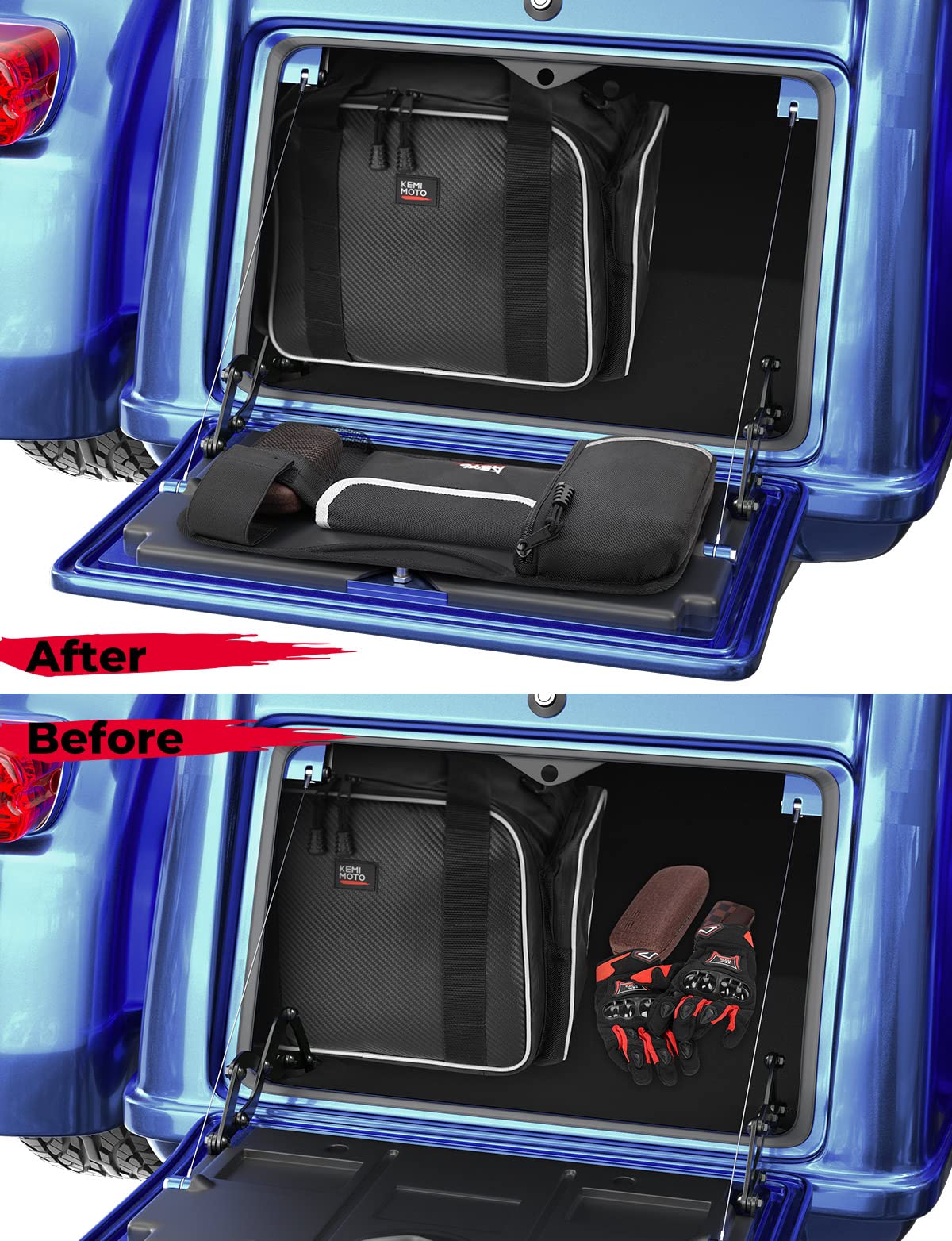 Photo of Trunk Lid Organizer for Tri Glide Freewheeler Accessories 2009-2024 by Kemimoto - Premium for UTVs / Side by Sides