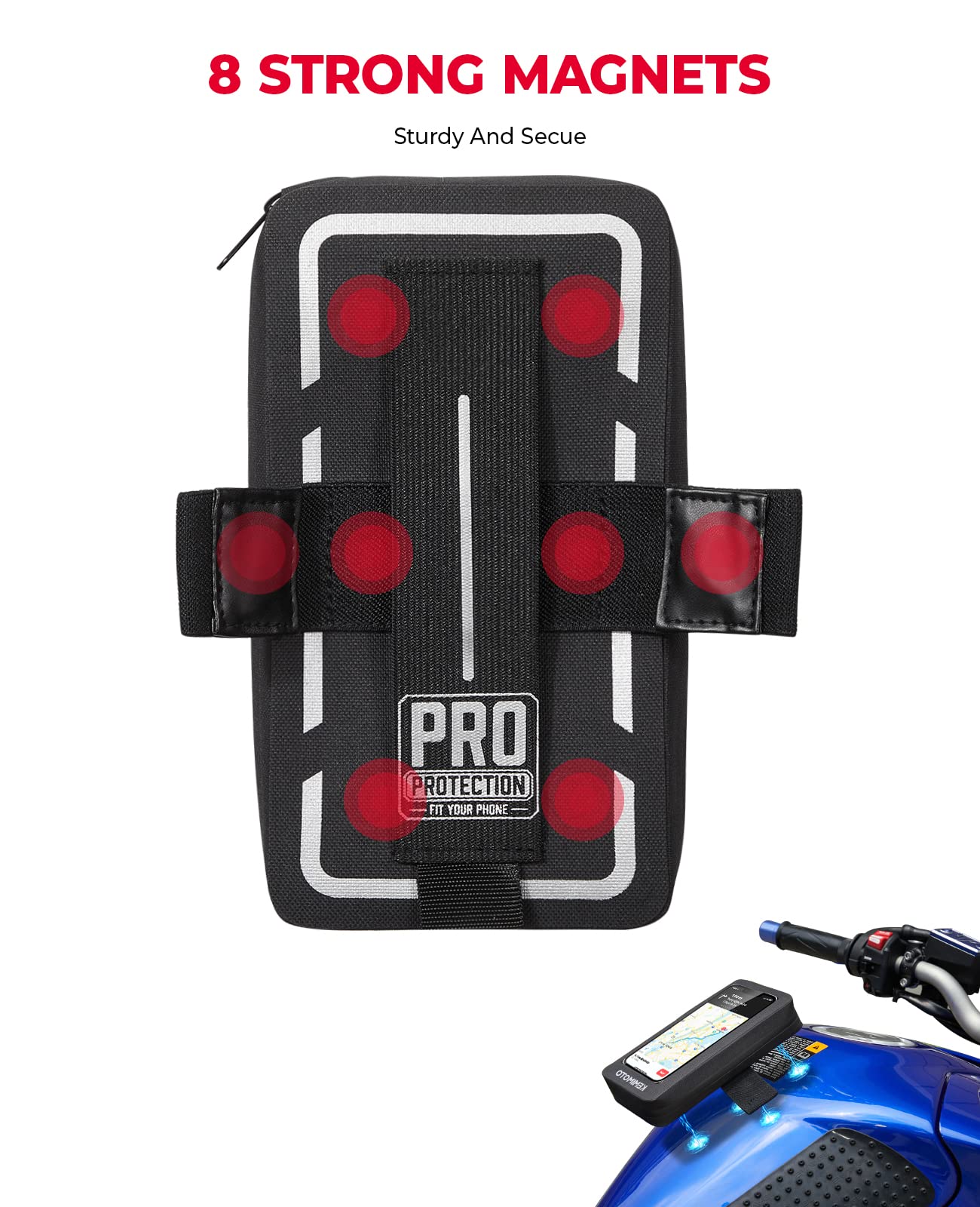 Photo of Motorcycle Waterproof Tank Bag for Cell Phone up to 6.5 Inch by Kemimoto - Premium for UTVs / Side by Sides